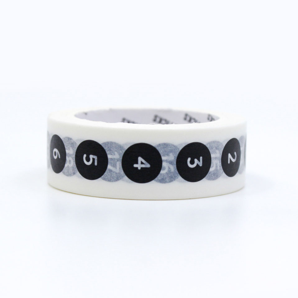 To-do list washi tape in black and white theme, ideal for planners and productivity spreads.