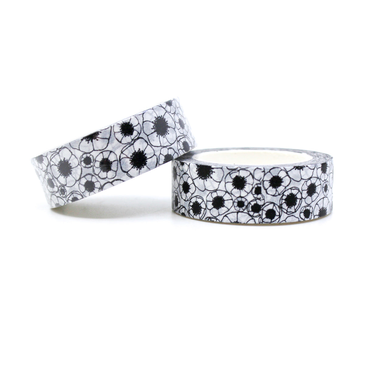 Elevate your creativity with our Black & White Abstract Anemone Washi Tape, featuring intricate and artistic anemone flower designs in a monochromatic palette. Ideal for adding a touch of abstract elegance to your projects. This tape is from Beve! and sold at BBB Supplies Craft Shop.