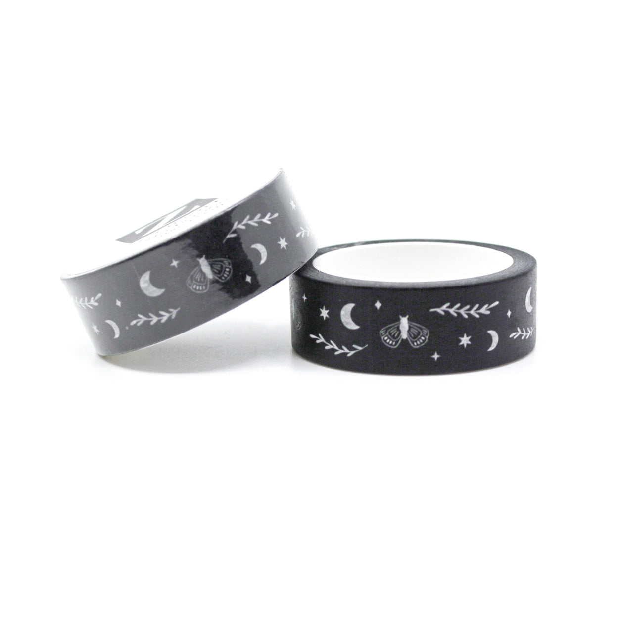 Step into a world of celestial enchantment with our mesmerizing moonlight moth washi tape. This mystical tape captures the ethereal beauty and graceful allure of moths, this premium-quality washi tape adds an air of enchantment to your crafts and creations. Let this tape transport you to a realm of celestial magic. This tape is sold at BBB Supplies Craft Shop.