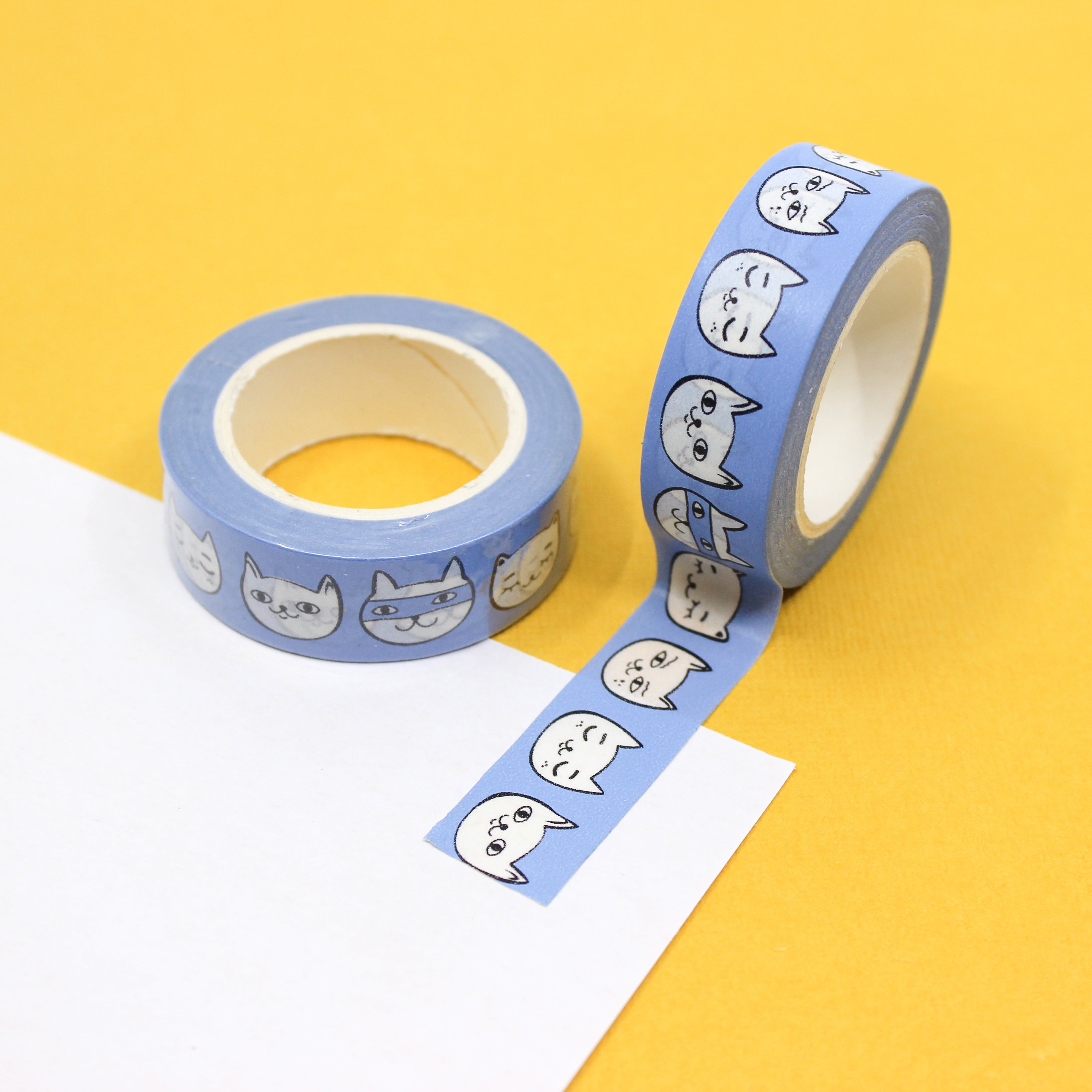 This cute cartoon Cat Faces washi tape will add a playful touch to your planner or pet sitter instructions. This tape is sold at BBB Supplies Craft Shop.