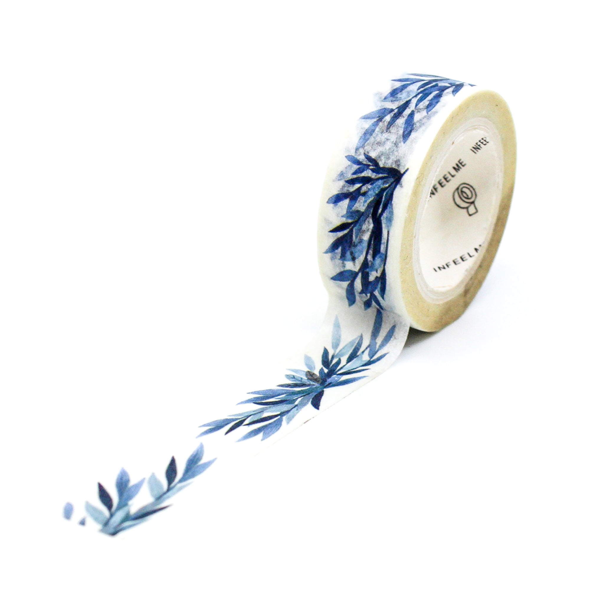 Enhance your crafts with our Blue Laurel Bouquet Washi Tape, adorned with a lush bouquet of laurel leaves. Ideal for adding a touch of natural elegance to your projects. This tape is sold at BBB Supplies Craft Shop.