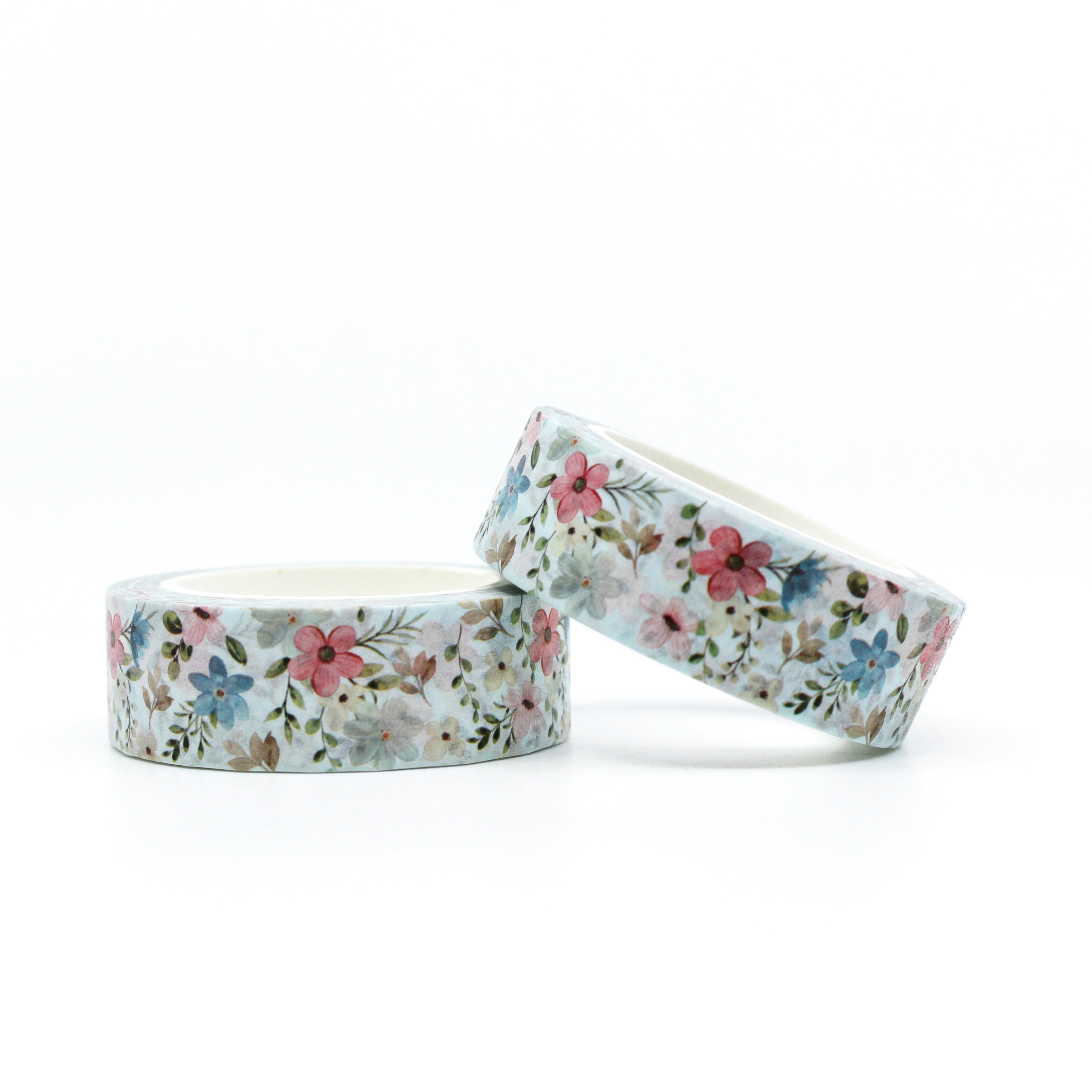  Spring Blue Floral Washi Tape: Bring the beauty of spring to your crafts with our Blue Floral Washi Tape. Featuring delicate blue flowers on a white background, this tape is perfect for adding a touch of elegance to your projects. Whether you're scrapbooking memories, decorating cards, or embellishing journals, this tape is sure to inspire your creativity. This tape is sold at BBB Supplies Craft Shop.