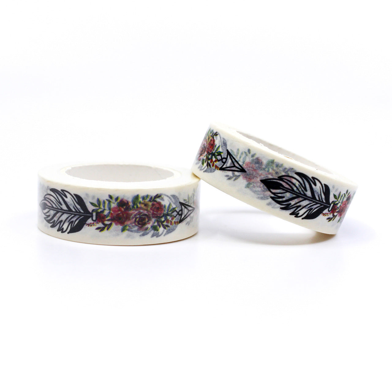 Add a touch of boho chic to your crafts with our 'Boho Floral Arrow' Washi Tape. Featuring intricate floral patterns and arrows for a stylish look. This tape is sold at BBB Supplies Craft Shop.