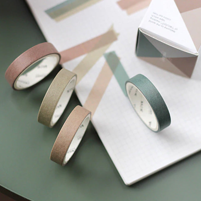 Discover creativity with our Boxed Color Coordinated Washi Tape Set. This set offers a range of green to grey color washi tapes neatly packaged for your crafting convenience, allowing you to add vibrant and coordinated accents to your projects. These boxed washi sets are sold at BBB Supplies Craft Shop.