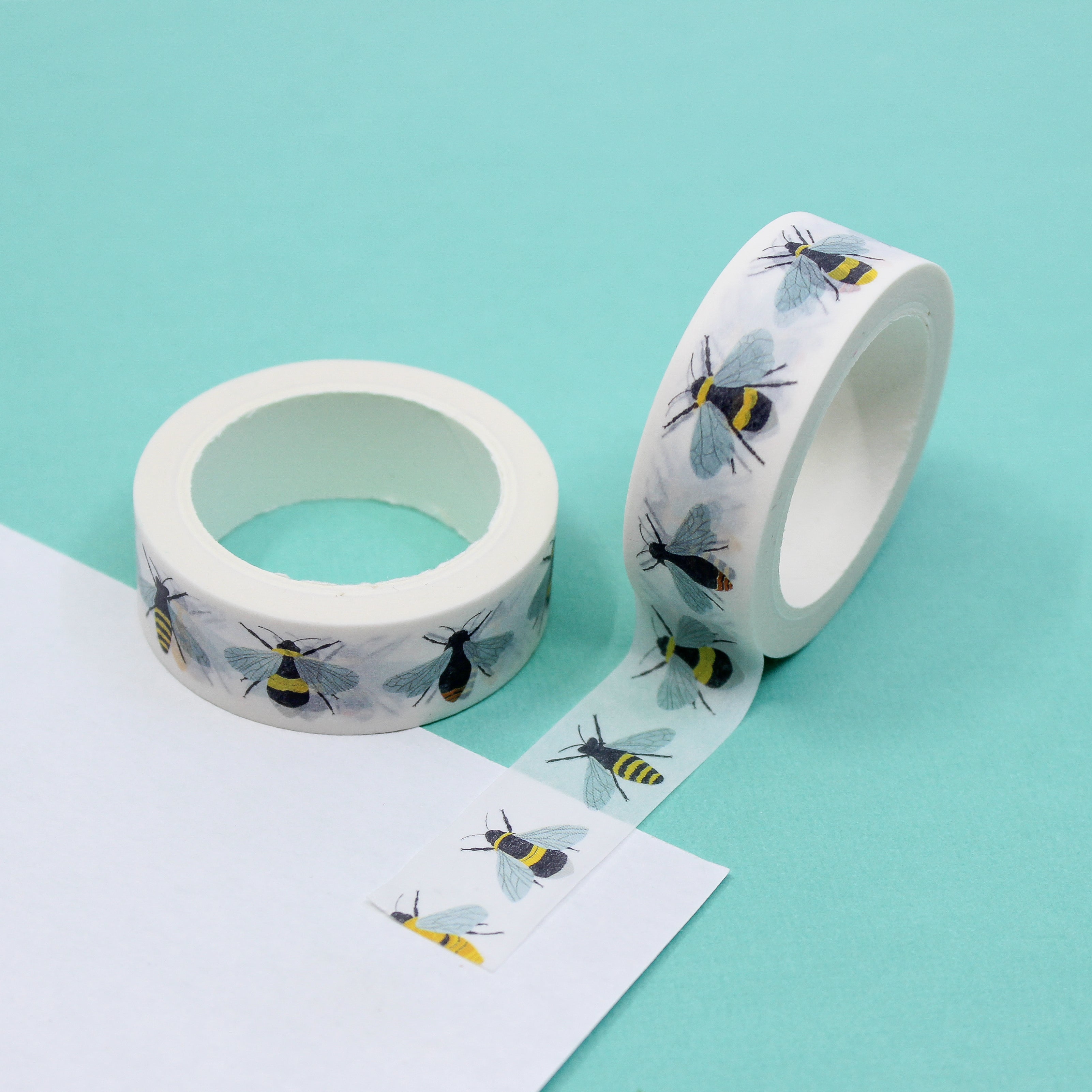 Capture the essence of British wildlife with our British Bumble Bees Washi Tape, adorned with charming illustrations of bumblebees. Ideal for adding a touch of nature and sweetness to your projects. This tape is designed by Sarah Francis and sold at BBB Supplies Craft Shop.