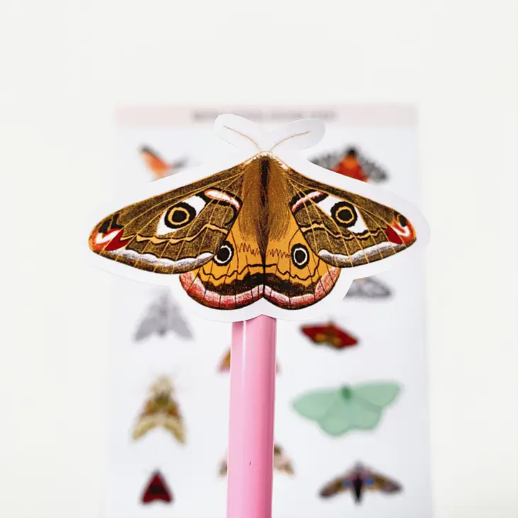 Illuminate your crafts with our British Moth Sticker Sheet, adorned with charming illustrations of native British moth species. Ideal for adding a touch of nocturnal wonder and beauty to your crafts. These stickers are designed by Sarah Frances and sold at BBB Supplies Craft Shop.