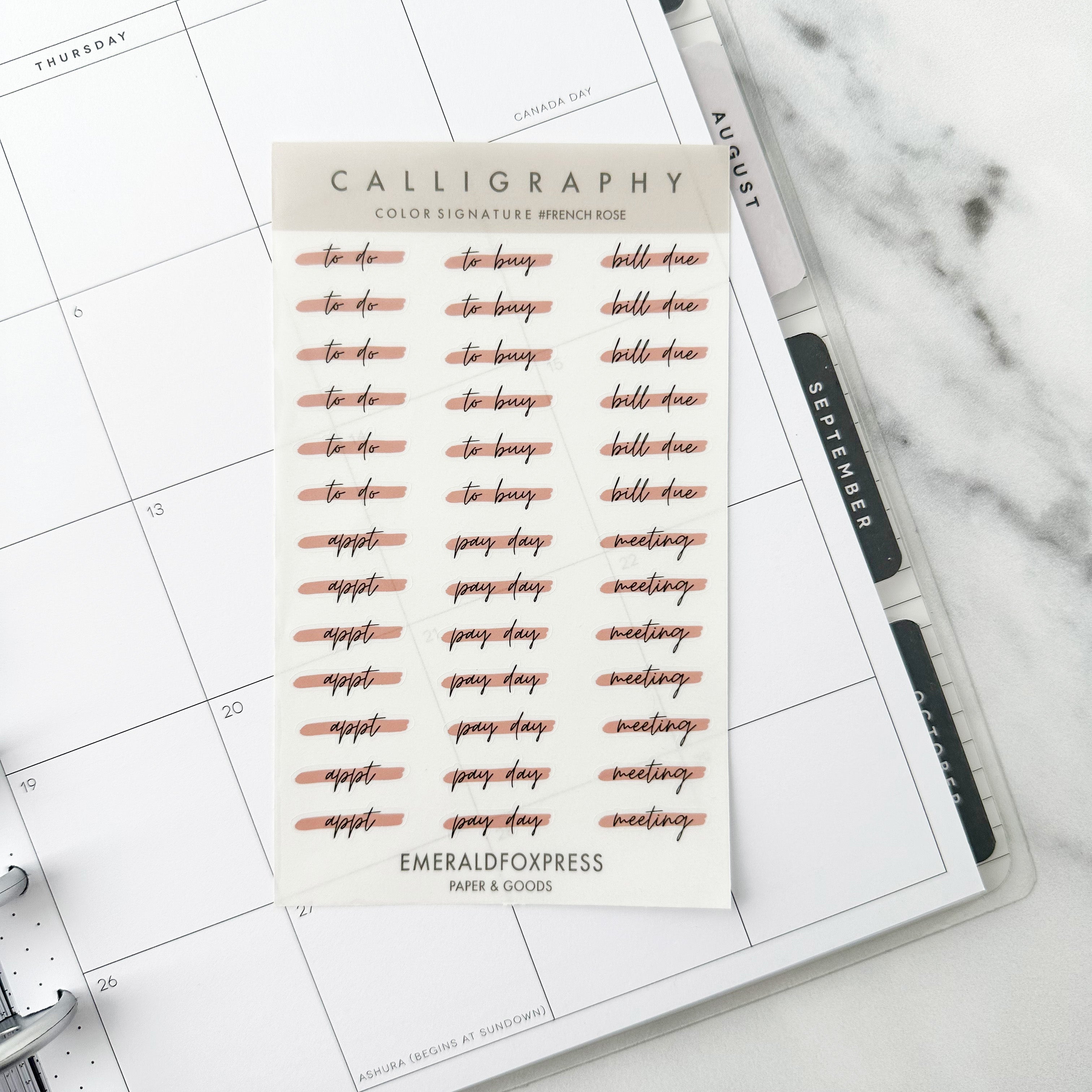 These Calligraphy Calendar words will help you organize your planner and BUJO with style and flair.