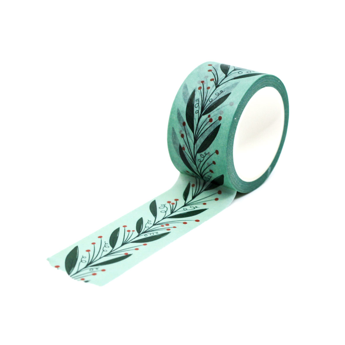 Festive Christmas mistletoe washi tape for scrapbooking and crafts