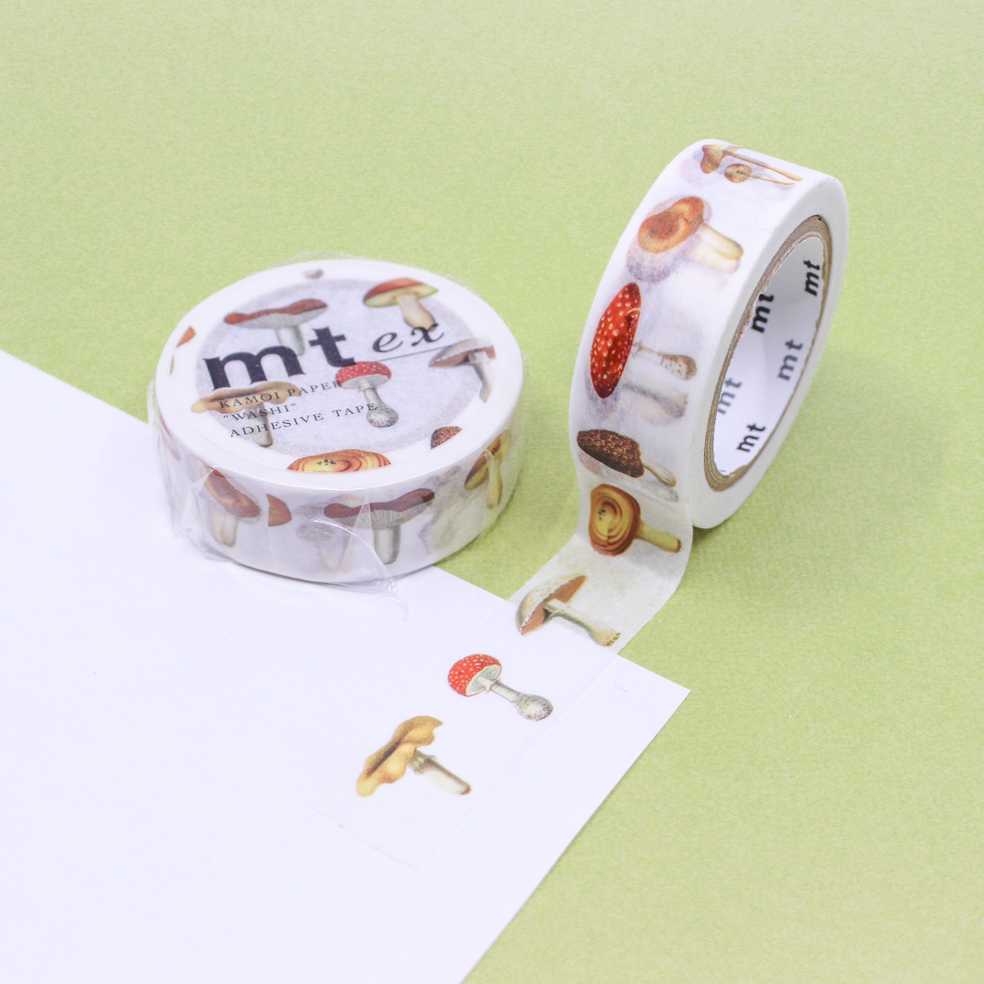 Elevate your projects with our captivating classic mushroom washi tape, showcasing delightful mushroom designs that evoke a sense of nature and simplicity. This MT Brand Washi is sold at BBB Supplies Craft Shop.