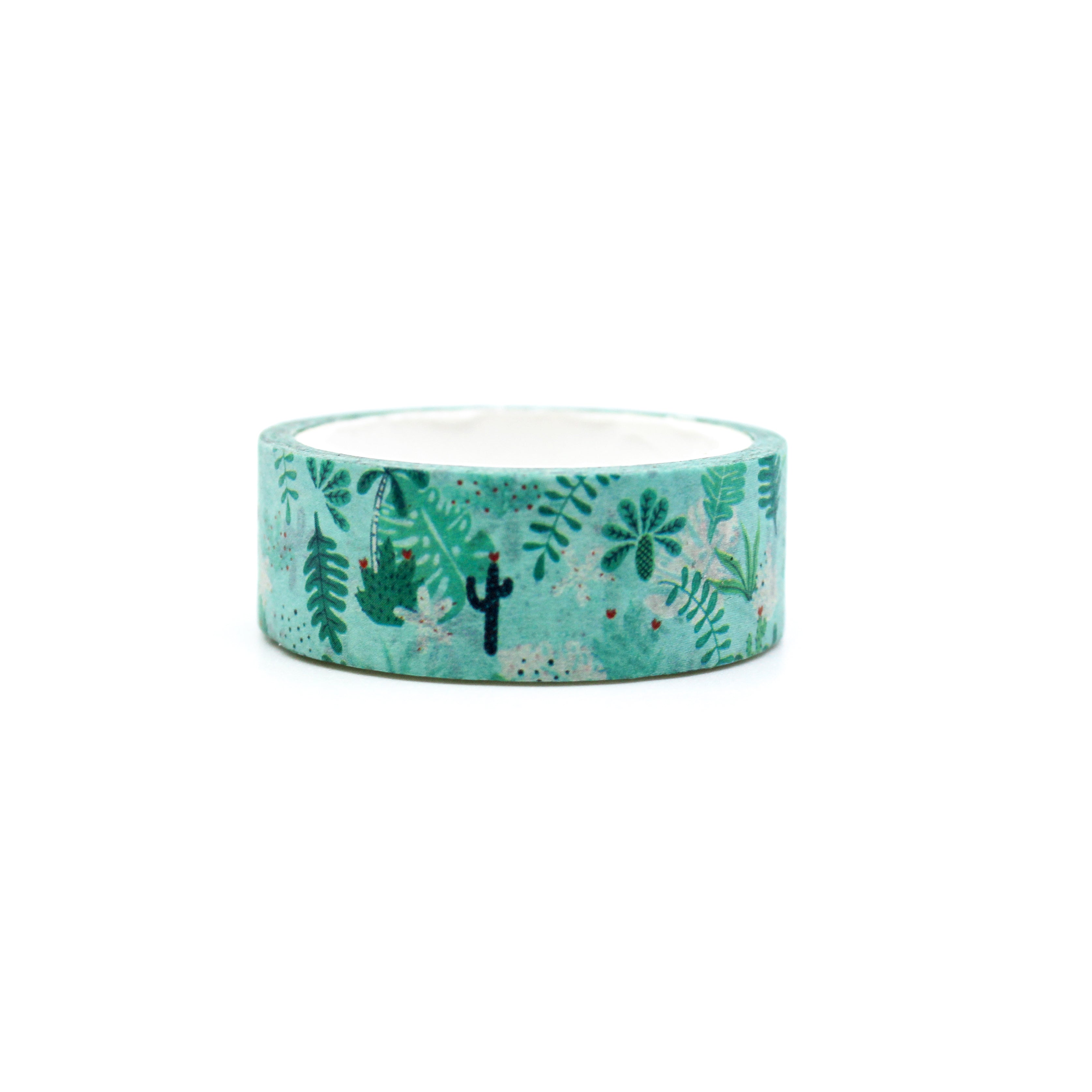 Brighten your crafts with our Colorful Cactus & Succulent Leaves Washi Tape, featuring a playful array of cacti and succulent illustrations. Ideal for adding a lively and botanical touch to your projects. This tape is sold at BBB Supplies Craft Shop.