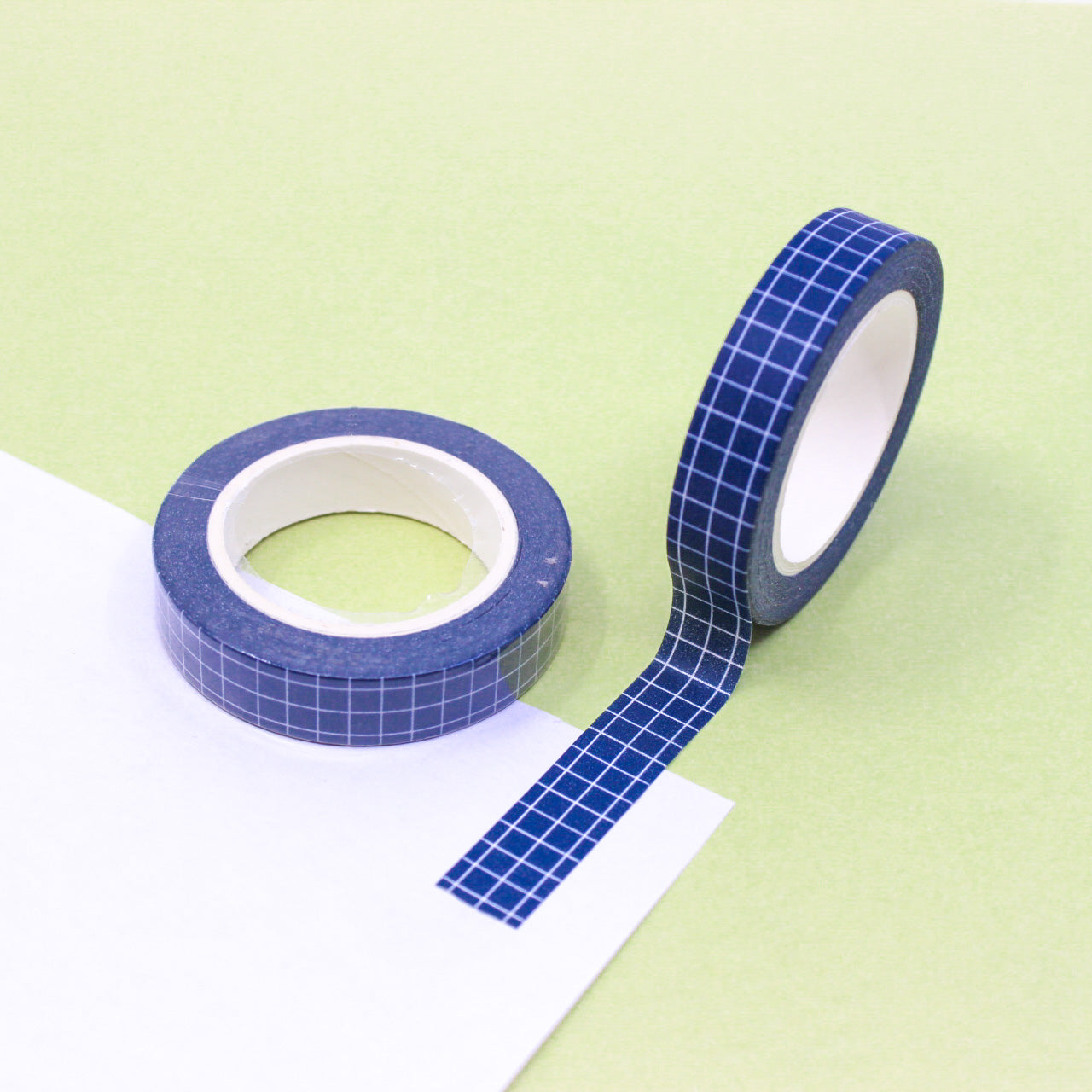 This blue narrow grid tape is functional and decorative, making it a must have for any planner, journal or calendar. These tapes are sold at BBB Supplies Craft Shop.