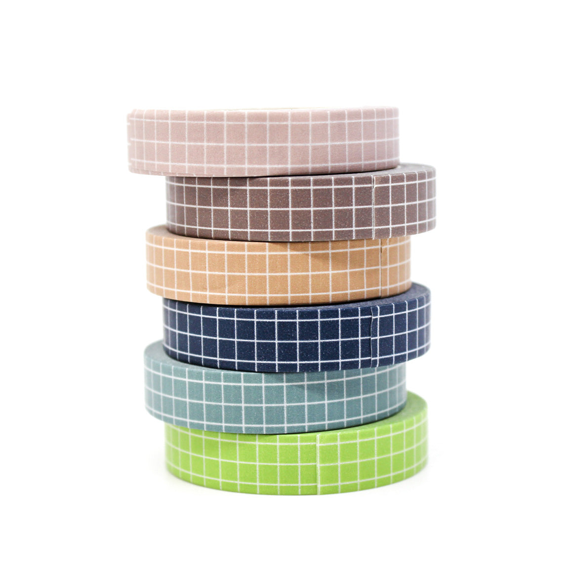 Colorful Narrow Grid Washi Tape