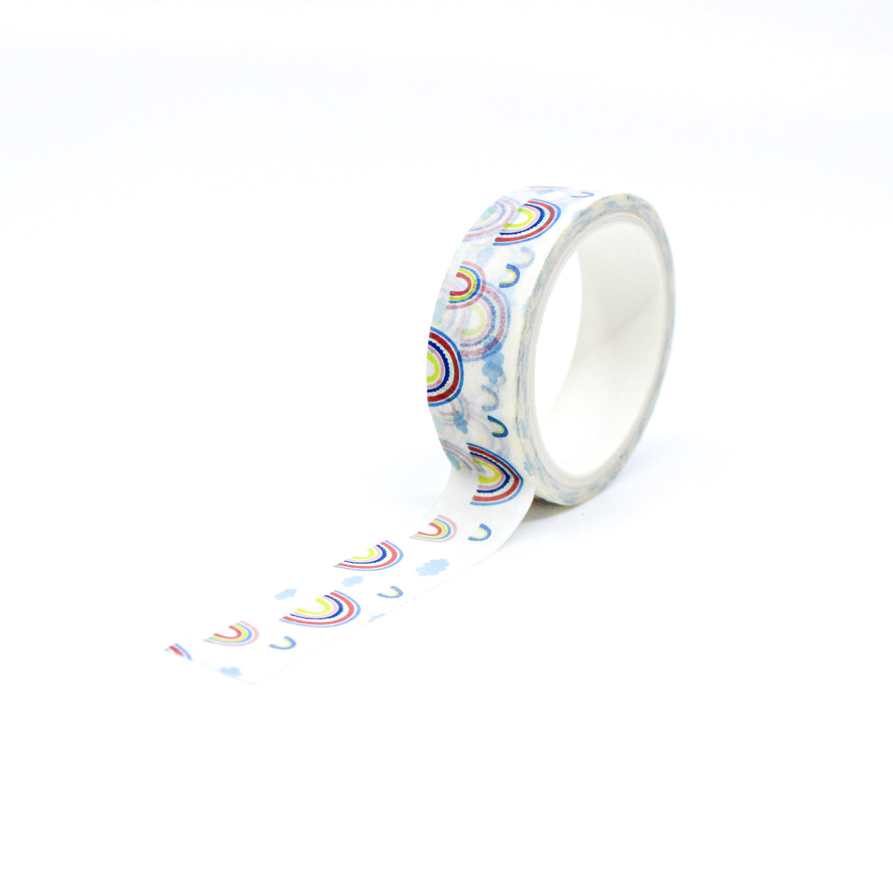 Add a dose of cuteness to your crafts with our Cute Rainbows & Cloud Washi Tape, featuring delightful rainbow and cloud motifs. Perfect for adding a whimsical and cheerful touch to your projects. This tape is sold at BBB Supplies Craft Shop.
