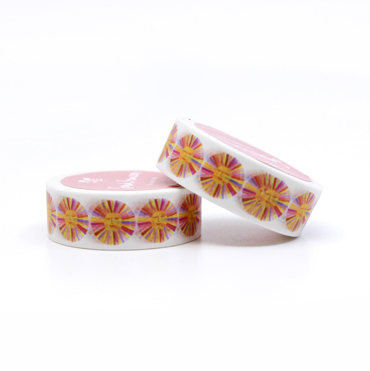 This is colorful sunshine washi tape with a joyful look that is perfect for gratitude journaling, BUJO or handmade cards. This tape is from Sarah Frances Designs and sold at BBB Supplies Craft Shop.