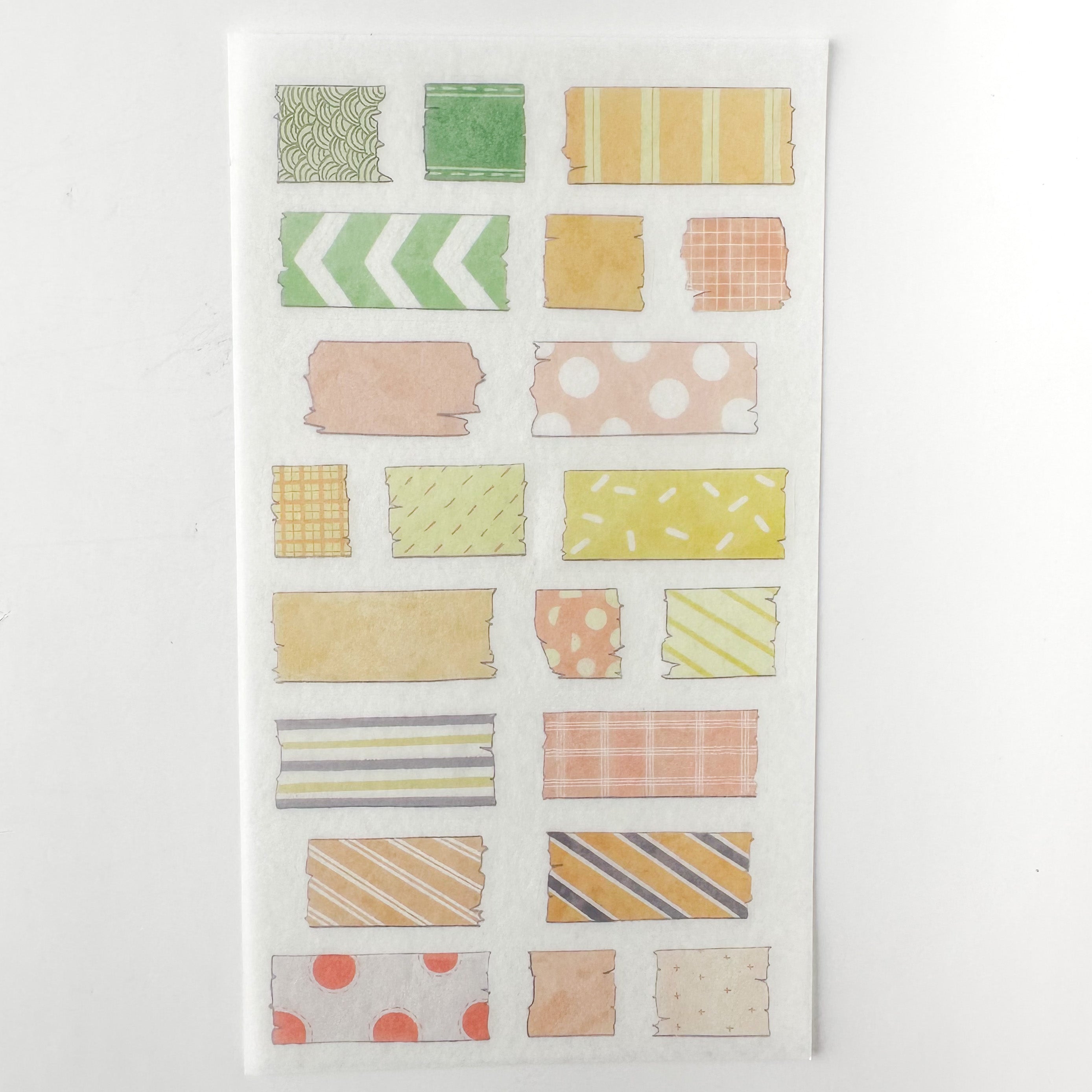 Explore creativity with our Colorful Washi Tape Shaped Sticker Sheets, featuring a variety of colorful washi tape-inspired sticker shapes. Perfect for adding playful and decorative accents to your projects. These stickers are sold at BBB Supplies Craft Shop.
