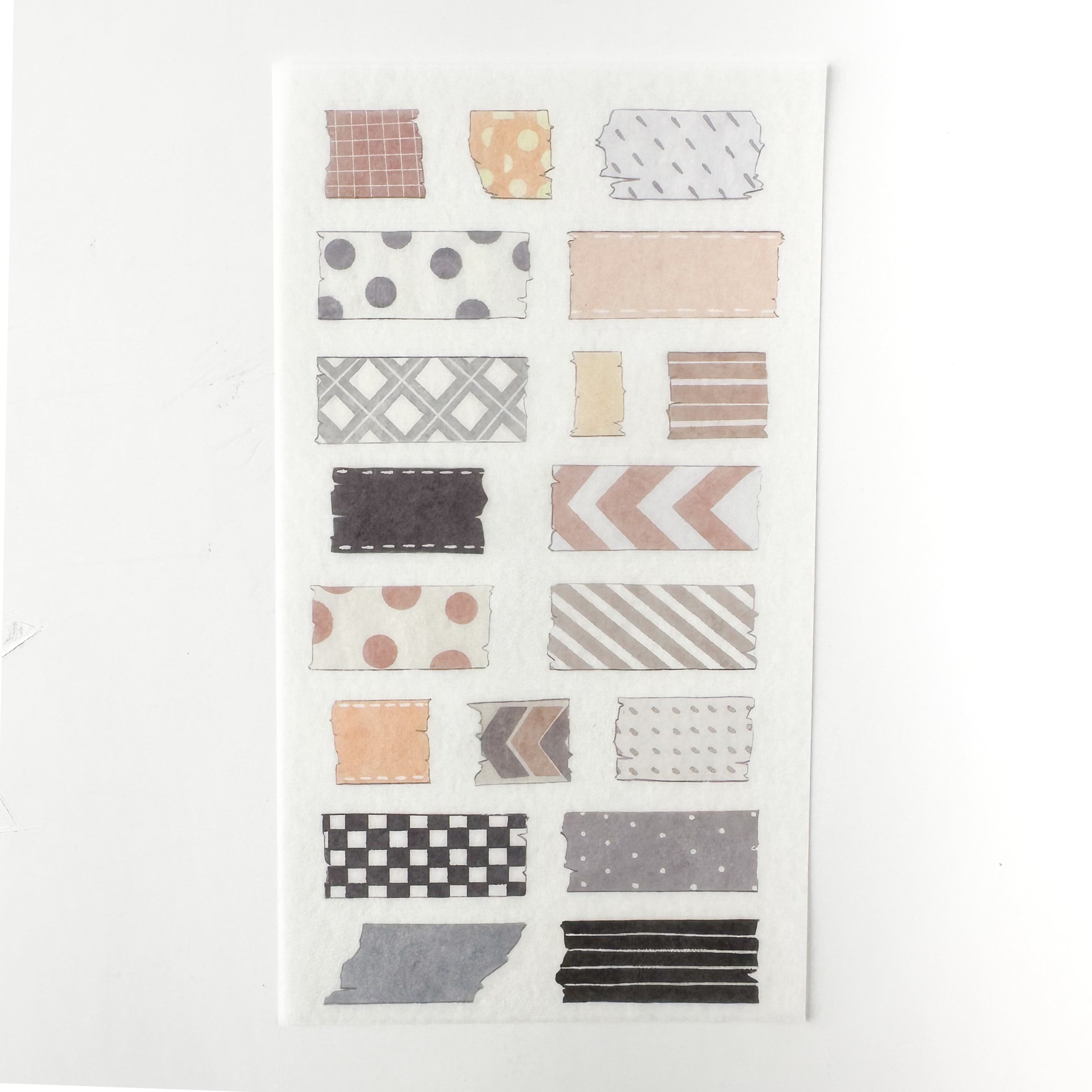 Explore creativity with our Colorful Washi Tape Shaped Sticker Sheets, featuring a variety of colorful washi tape-inspired sticker shapes. Perfect for adding playful and decorative accents to your projects. These stickers are sold at BBB Supplies Craft Shop.