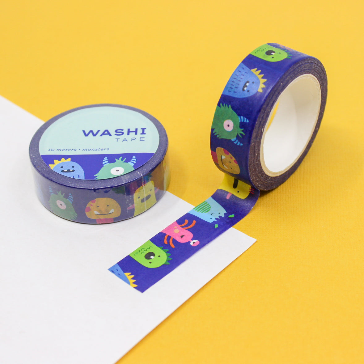 Add a dose of whimsy to your crafts with our Cute Colorful Monster Washi Tape, featuring charming and colorful monster designs. Perfect for adding a playful and imaginative touch to your projects. This tape is sold at BBB Supplies Craft Shop.