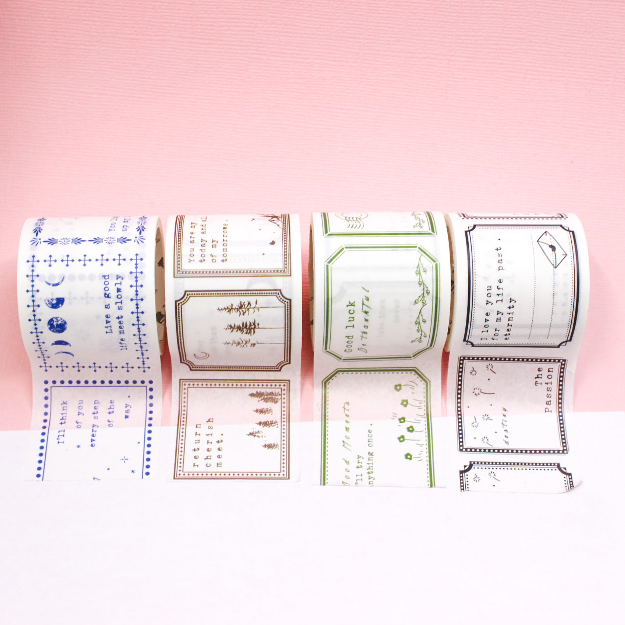 Brighten your diary with 'Wide Diary Encouraging Words' Washi Tape featuring inspiring phrases and vibrant colors. This tape is sold at BBB Supplies Craft Shop.