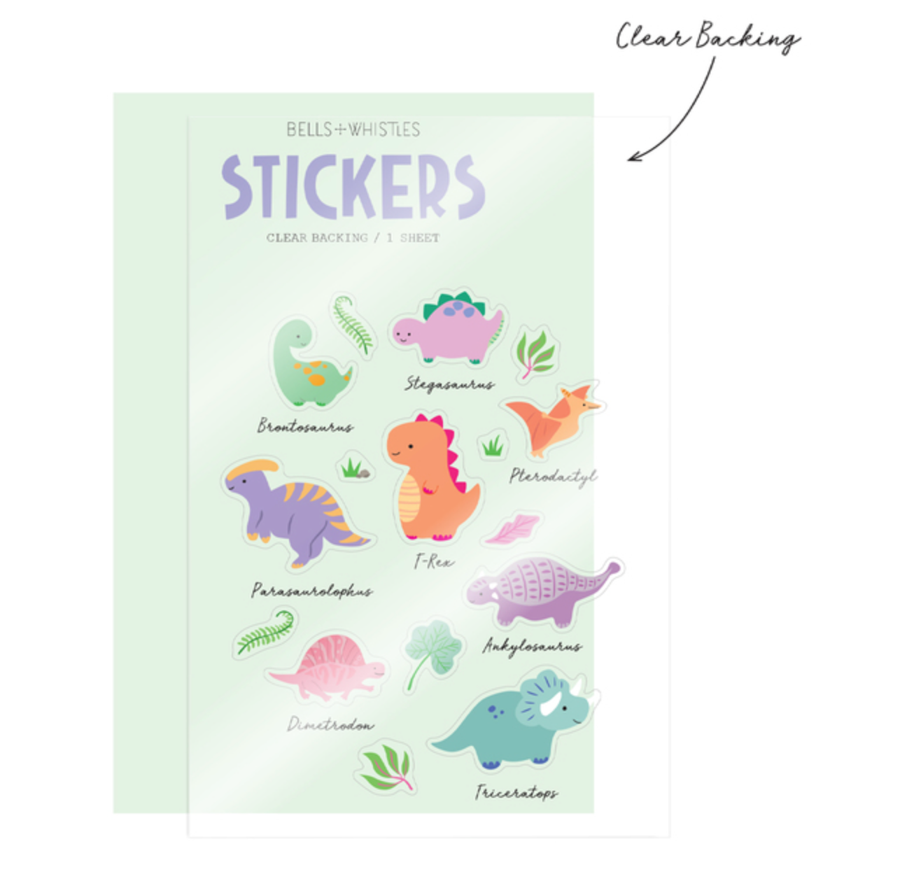 Adorable dinosaur stationery stickers for kids and adults