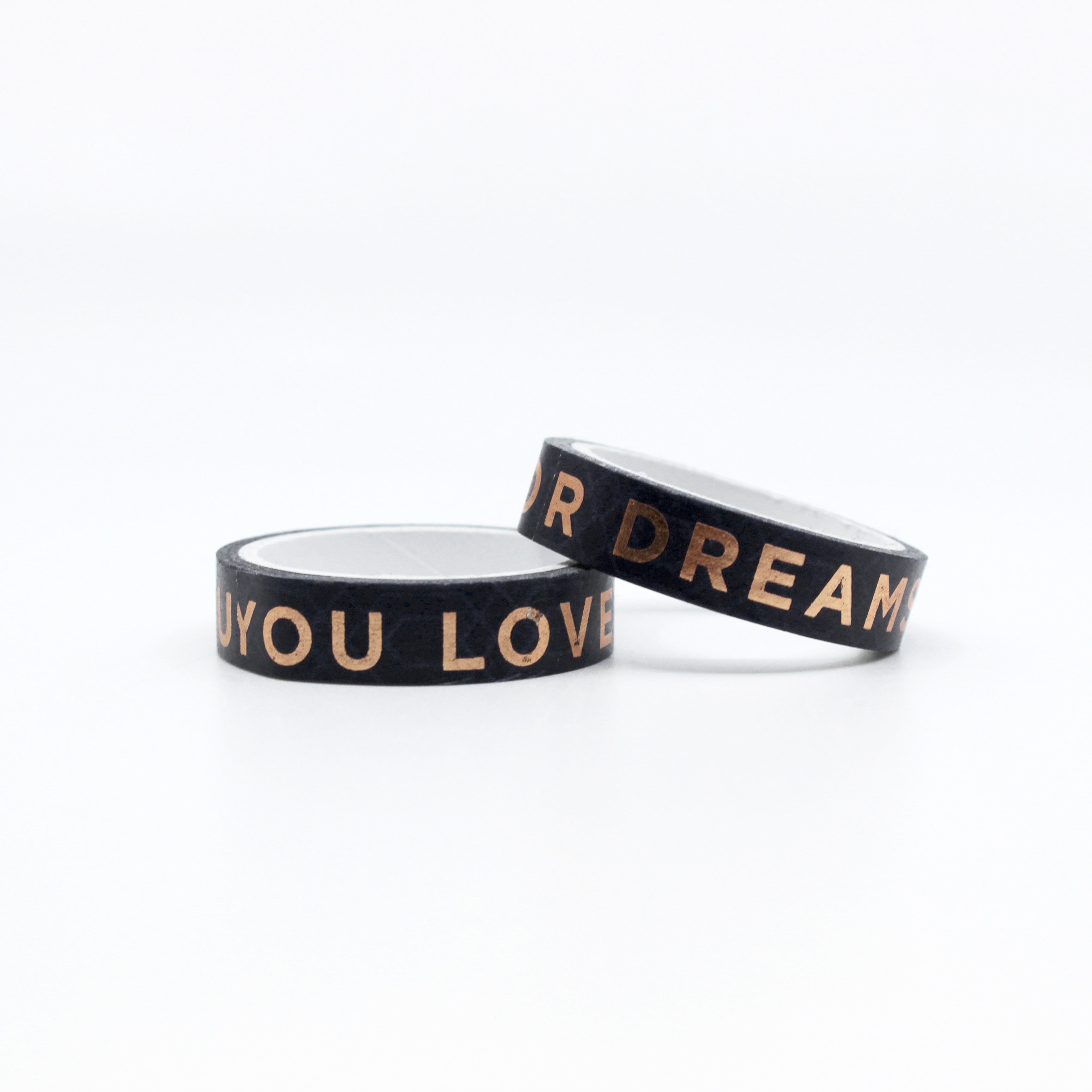 Chase your aspirations with our Follow Your Dreams Washi Tape. Featuring inspirational phrases and motifs, it adds a touch of motivation and style to your crafts. This tape is sold at BBB Supplies Craft Shop.