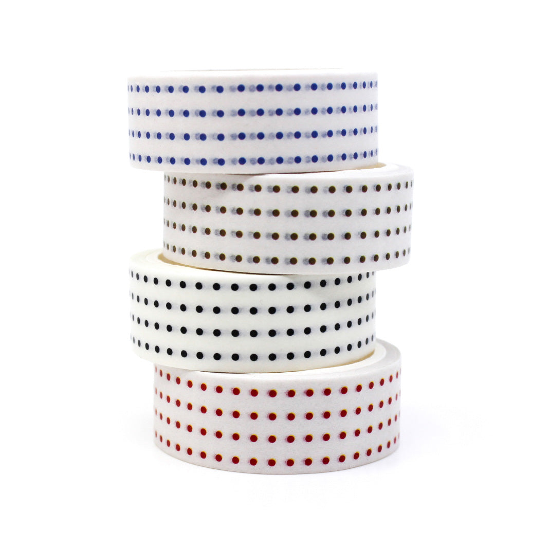 Enhance your journaling experience with this versatile washi tape featuring a dotted grid pattern. Perfect for creating bullet journals, planners, or adding a stylish touch to any paper project. These washi are sold at BBB Supplies Craft Shop.