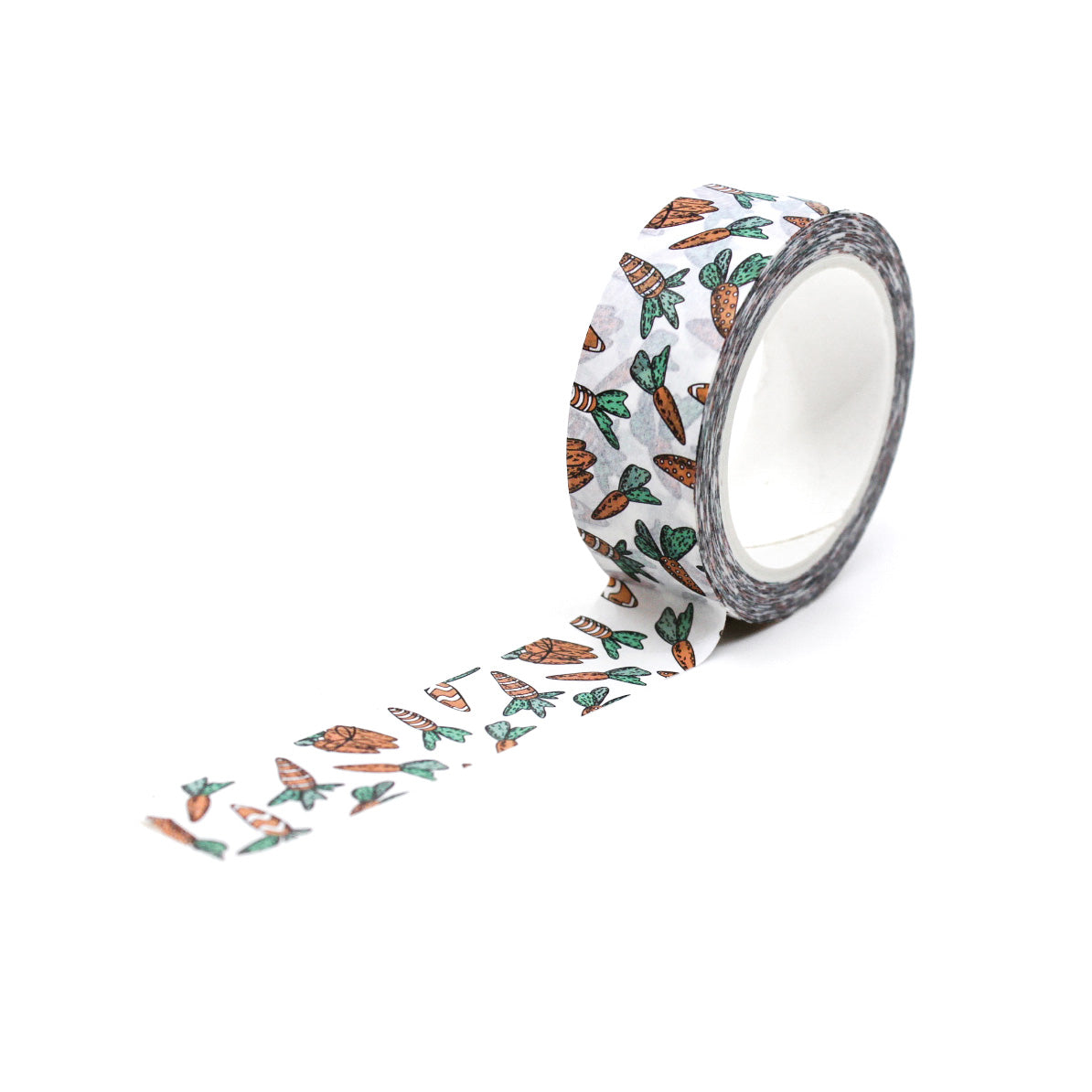 This festive washi tape features an adorable carrot pattern, perfect for Easter crafts and springtime projects. This tape is sold at BBB Supplies Craft Shop.