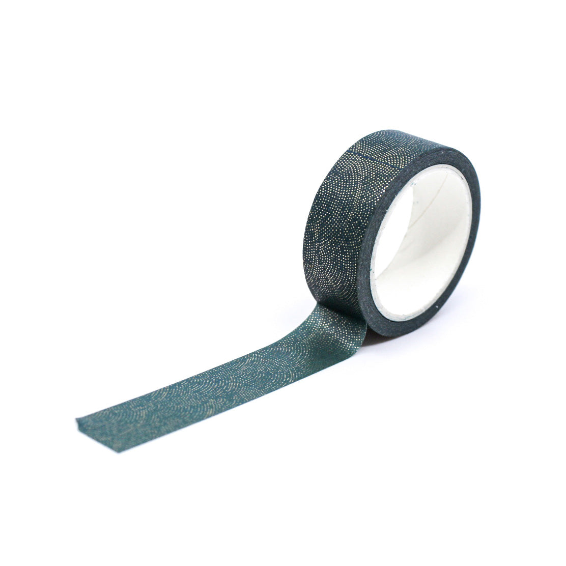 A sophisticated washi tape adorned with shimmering gold foil dots, ideal for enhancing your planners, journals, and DIY projects with a touch of luxury. This tape is sold at BBB Supplies Craft Shop.