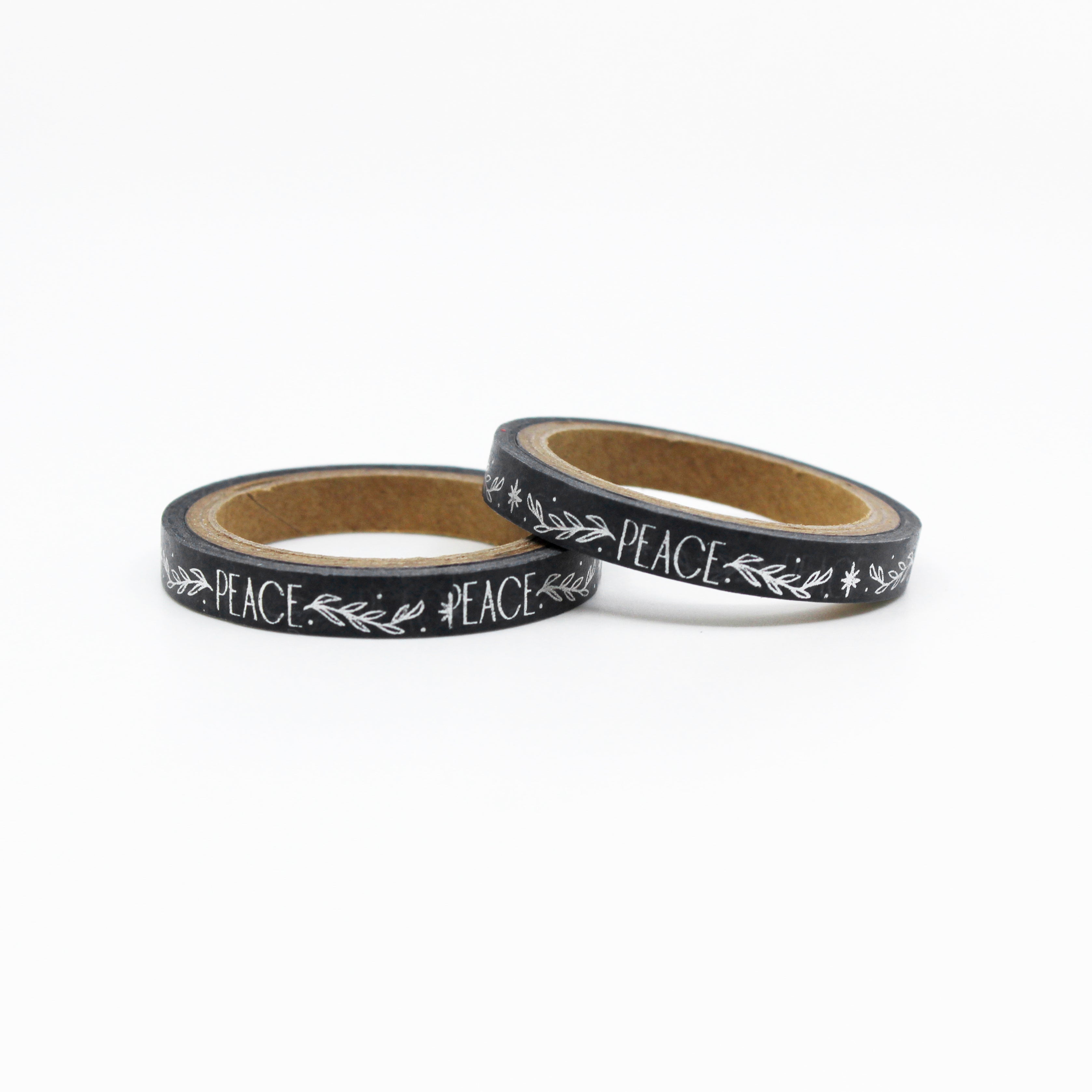 Celebrate the message of peace with our silver foil peace dove washi tape, featuring a beautifully detailed dove design in shimmering silver foil, perfect for adding a touch of tranquility and elegance to your crafts. This tape is sold at BBB Supplies Craft Shop.