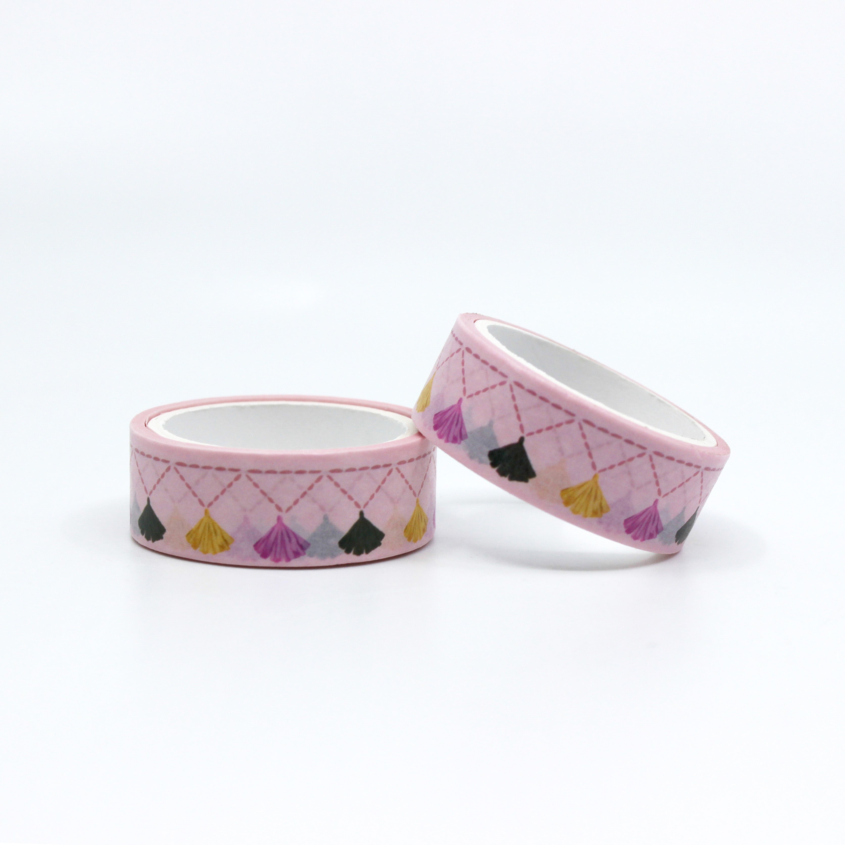Elevate your crafts with our Chic Pink Tassel Washi Tape, featuring stylish tassel motifs in a trendy shade of pink. Ideal for adding a fashionable and decorative touch to your projects. This tape is sold at BBB Supplies Craft Shop.