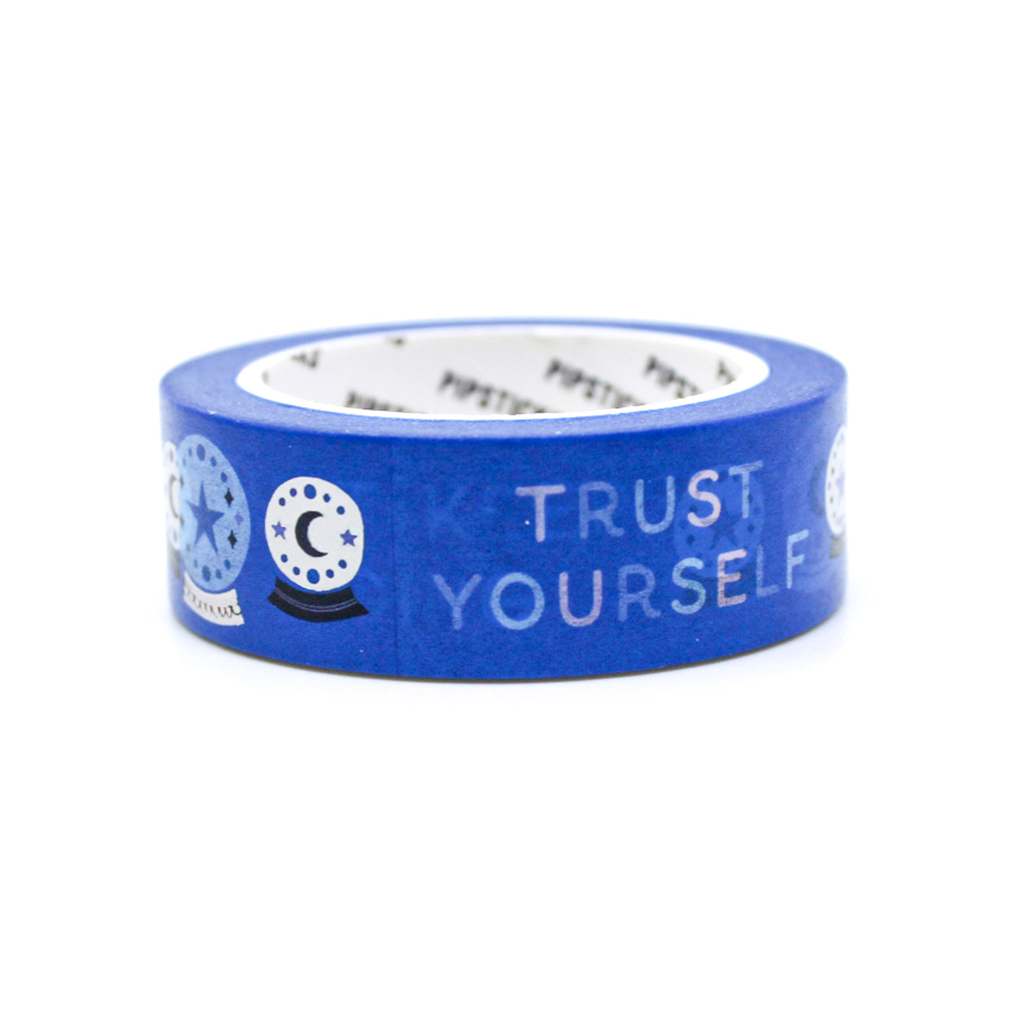 Follow your instincts with our Follow Your Intuition Crystal Ball Washi Tape, featuring mystical crystal ball illustrations. Ideal for adding a touch of enchantment and psychic vibes to your projects. This tape is from Pipsticks and sold at BBB Supplies Craft Shop.