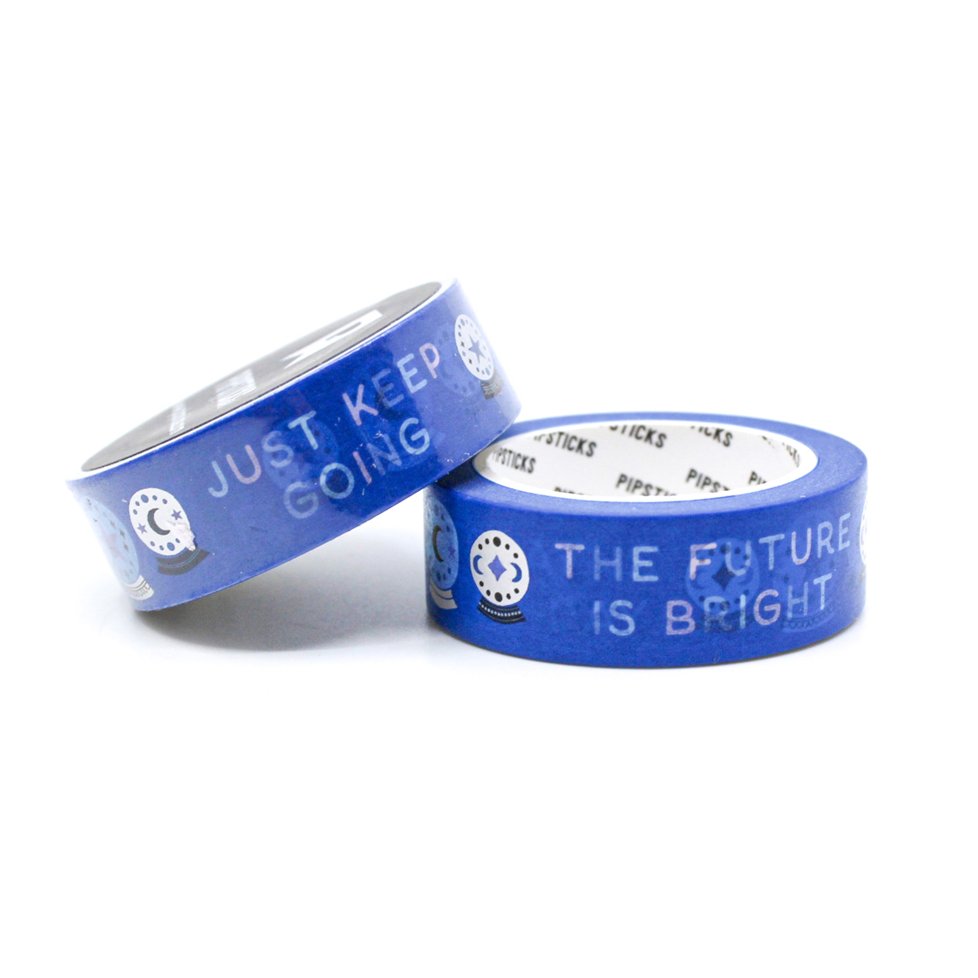Follow your instincts with our Follow Your Intuition Crystal Ball Washi Tape, featuring mystical crystal ball illustrations. Ideal for adding a touch of enchantment and psychic vibes to your projects. This tape is from Pipsticks and sold at BBB Supplies Craft Shop.