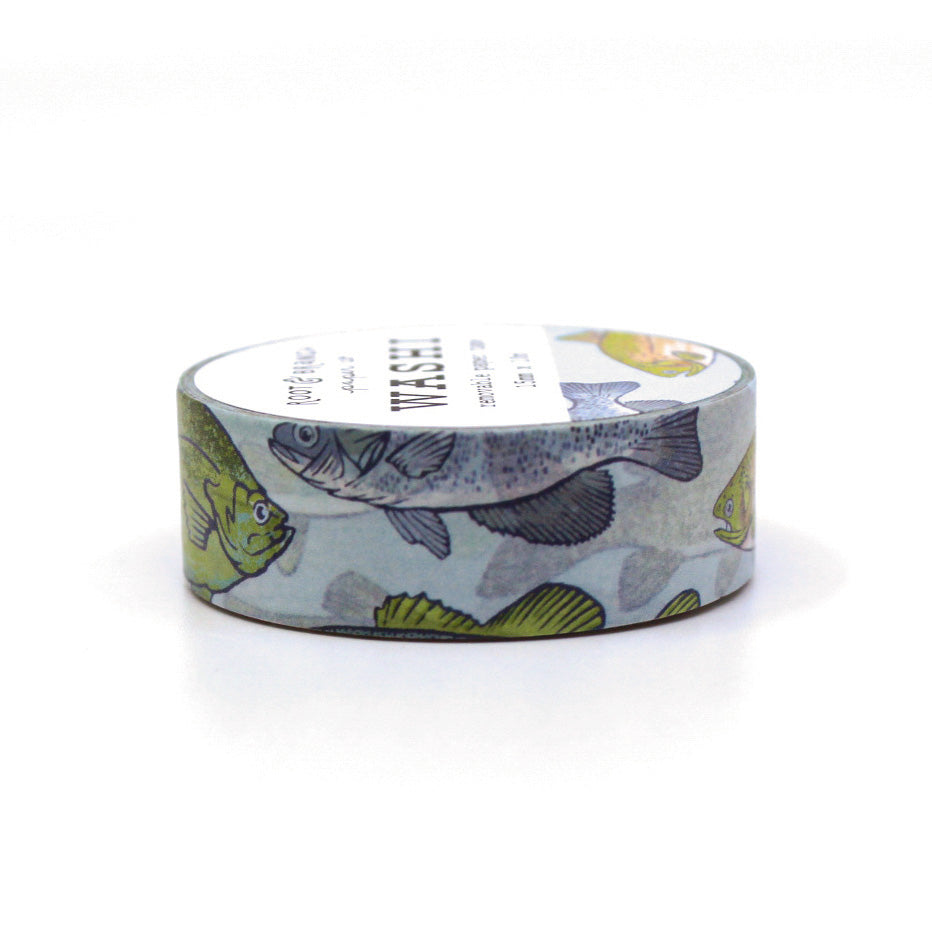 Whether you're a fishing enthusiast, a nature lover, or just someone who appreciates unique designs, this freshwater fish washi tape brings a playful yet serene touch to your planners, journals, scrapbooks, and DIY projects