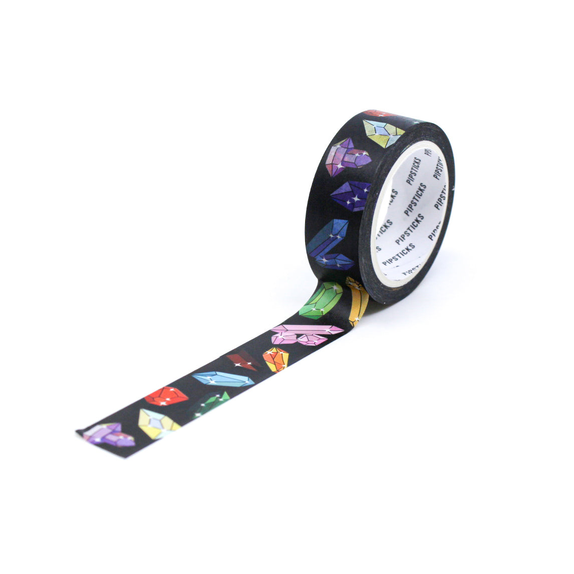 Add a touch of natural beauty to your projects with our Geode Crystal Formations on Black Background Washi Tape, adorned with stunning geode crystal patterns. Ideal for adding a touch of elegance and Earth-inspired design to your crafts. This tape is from Pipsticks and sold at BBB Supplies Craft Shop.