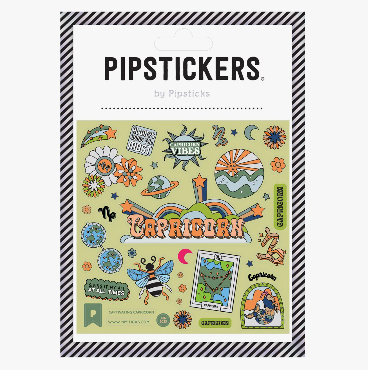 Glow In the Dark Zodiac Sticker Steets