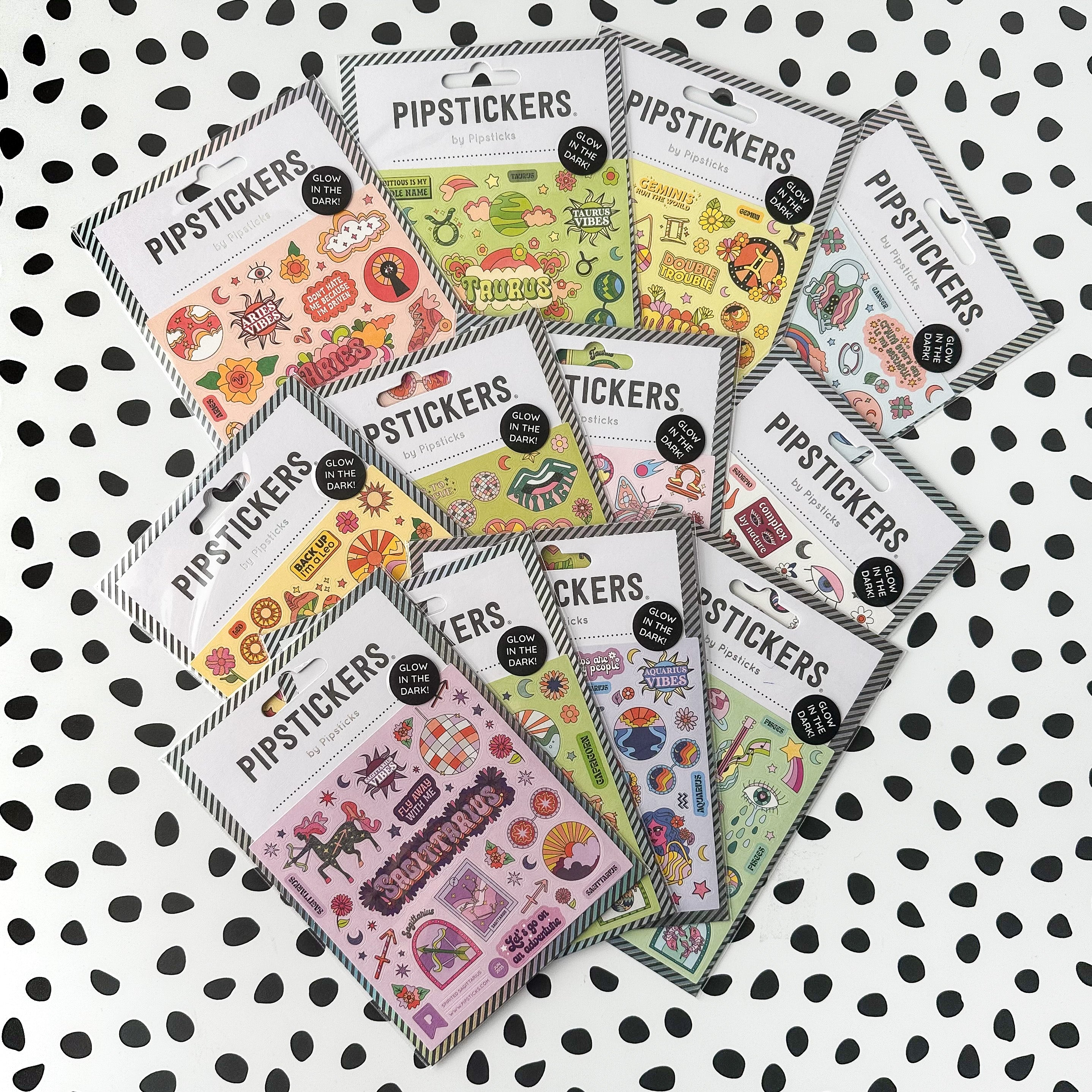 Glow In the Dark Zodiac Sticker Steets