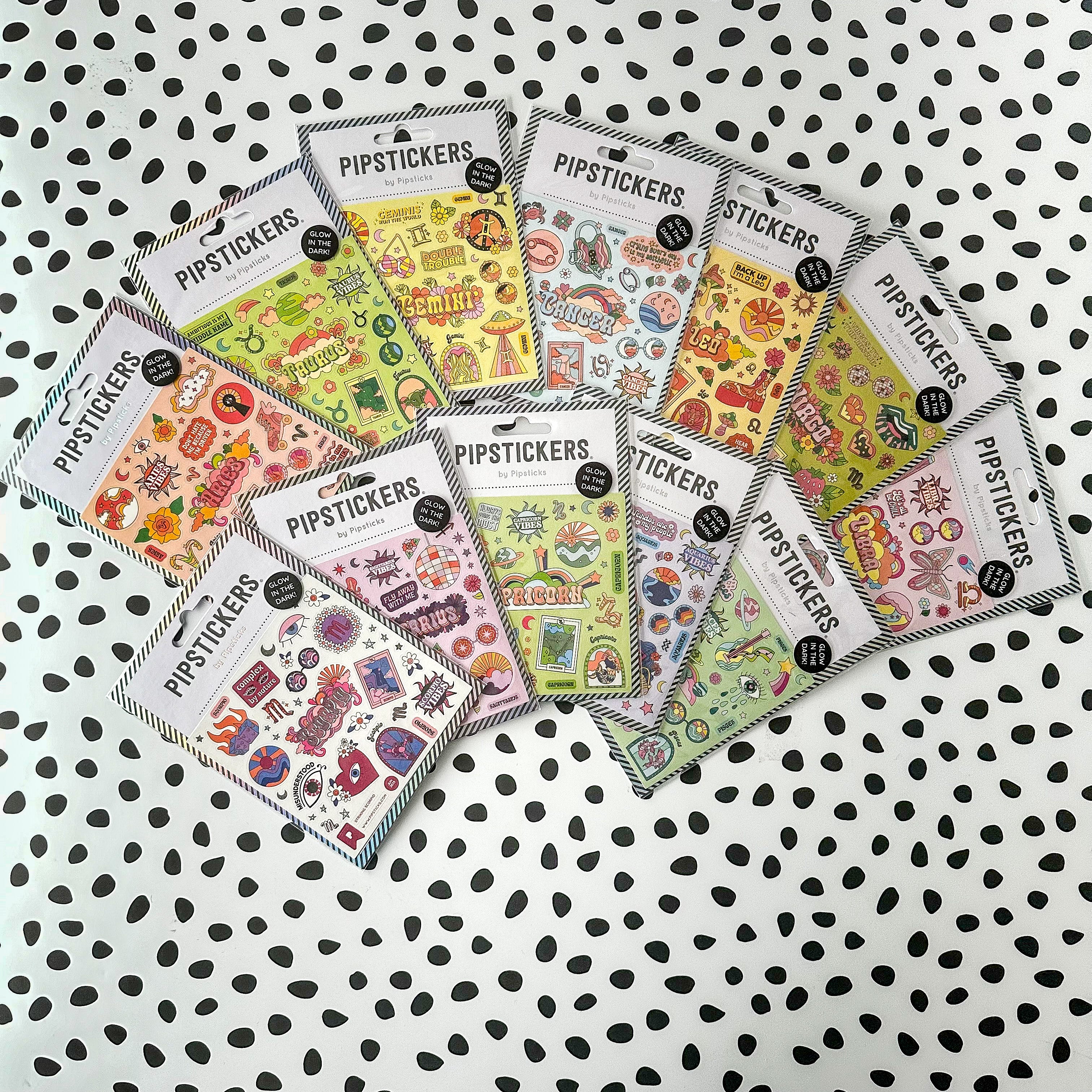 Glow In the Dark Zodiac Sticker Steets