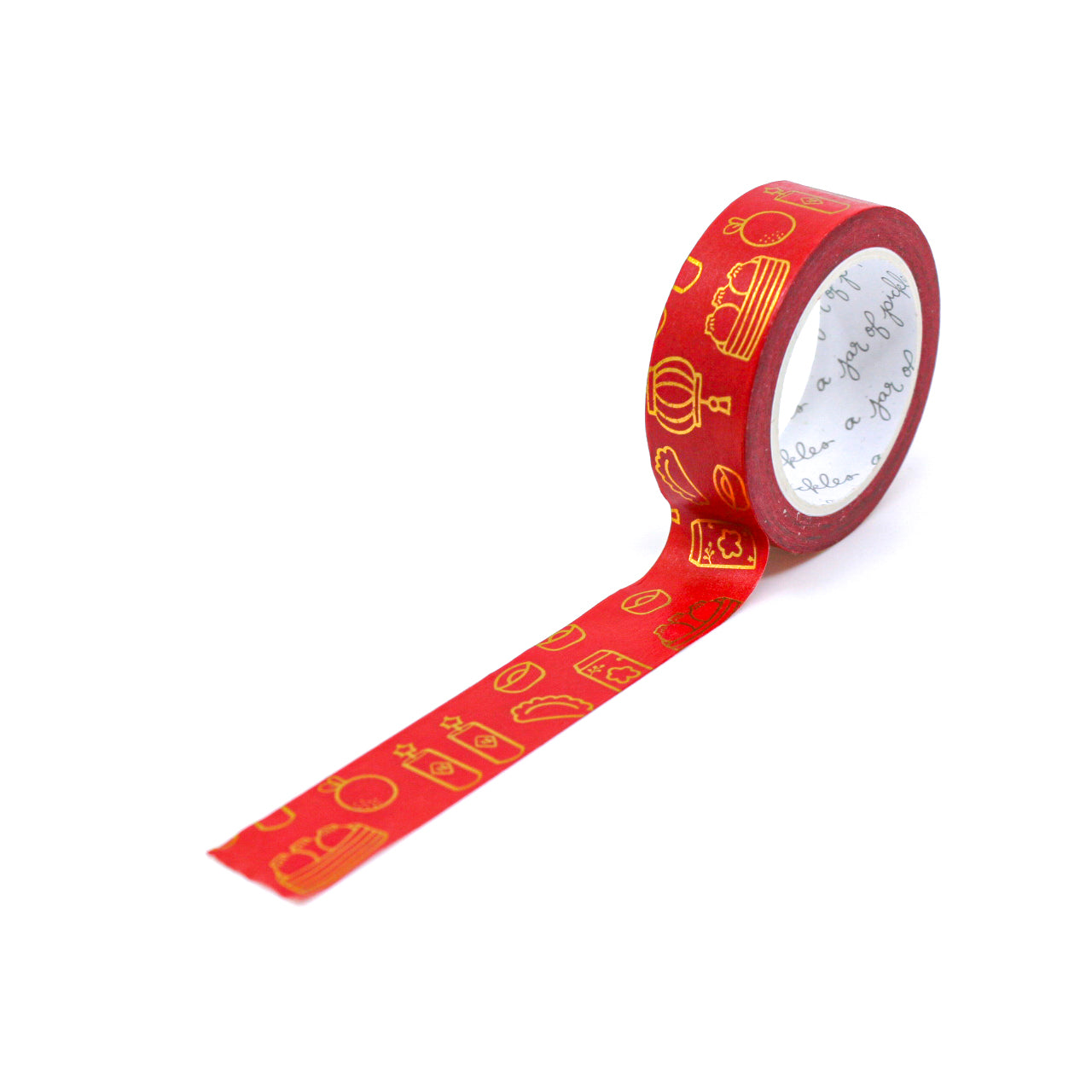Lunar New Year Washi Tape features traditional motifs and symbols associated with the Lunar New Year, such as dragons, lanterns, fireworks, and the Chinese zodiac animals. It's perfect for adding a festive touch to your crafts, decorations, and gifts during the Lunar New Year celebrations. This tape is from A Jar of Pickles and sold at BBB Supplies Craft Shop.