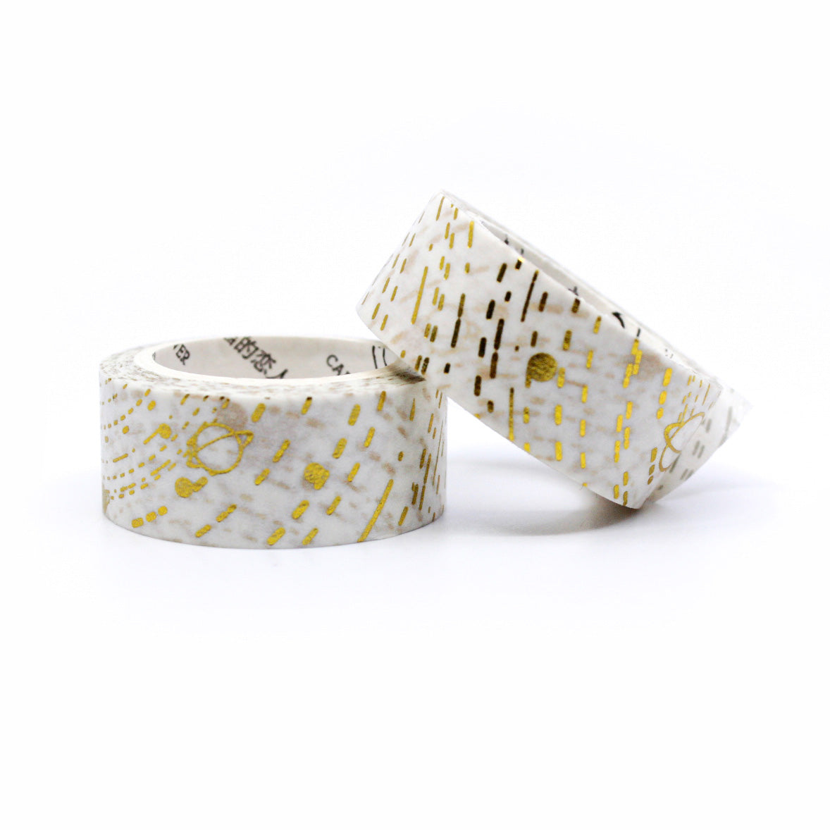 Illuminate your projects with our Gold Foil Starry Night Sky Constellation Washi Tape, adorned with sparkling constellations in a shimmering gold finish. Ideal for adding a touch of celestial wonder to your crafts. This tape is sold at BBB Supplies Craft Shop.