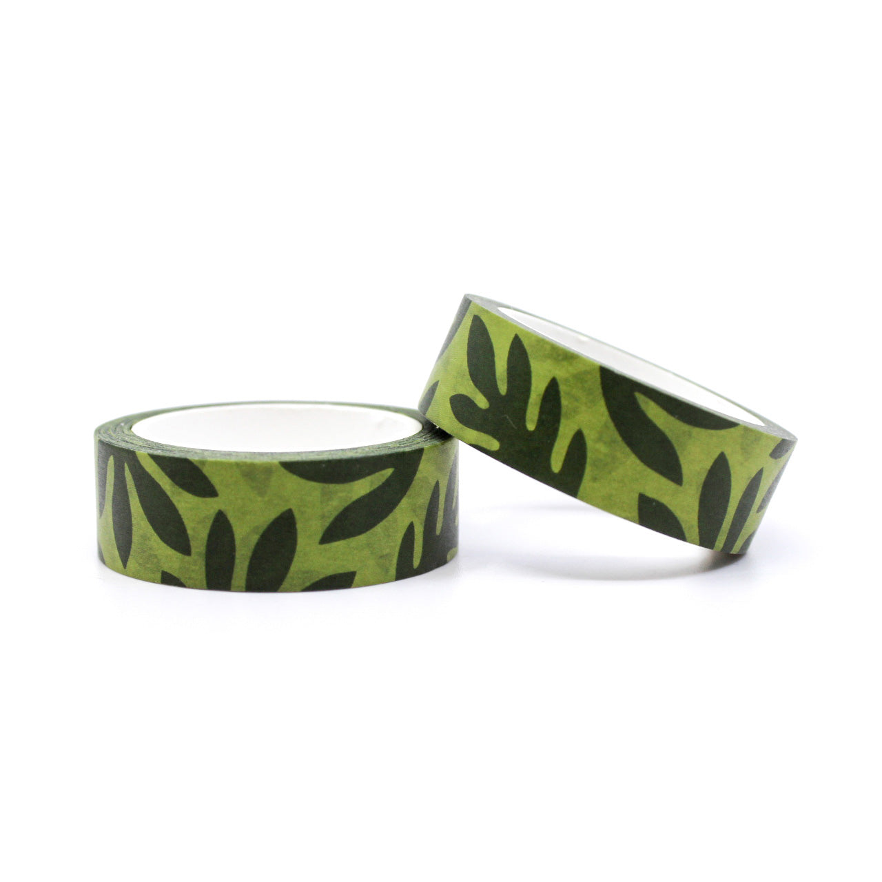 Monochrome Lush Leaves Motif Washi Tape showcasing a delicate pattern of intricate foliage in a sleek and timeless design, perfect for an elegant touch in your creative projects or planners. This tape is from Worthwhile paper and sold at BBB Supplies Craft Shop.