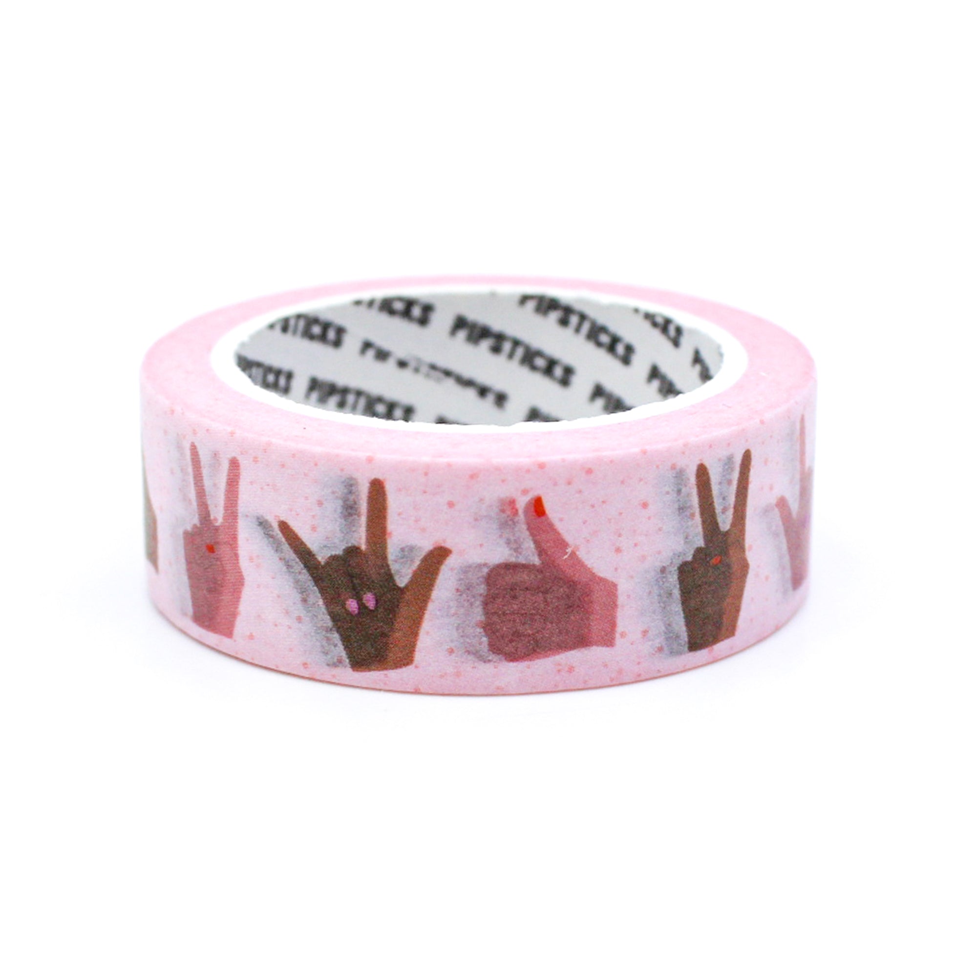 Express yourself with our ALS Hand Gesture Washi Tape, featuring a collection of hand signs associated with ALS awareness. Ideal for raising awareness and showing support. This tape is from Pipsticks and sold at BBB Supplies Craft Shop.