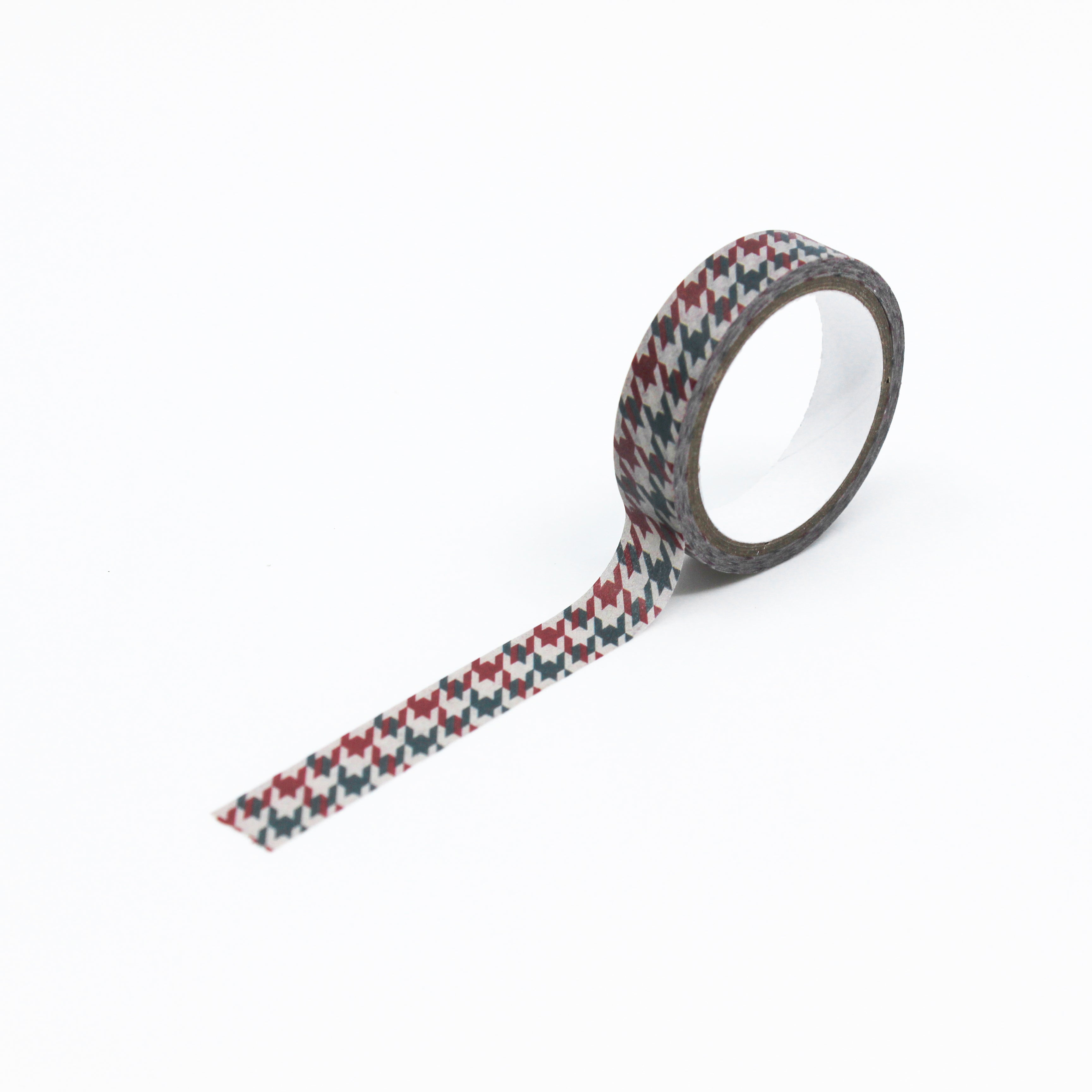 Infuse your creations with the elegance of the season using our washi tape adorned with Christmas houndstooth patterns, capturing the sophistication and charm of holiday fashion. This tape is sold at BBB Supplies Craft Shop.