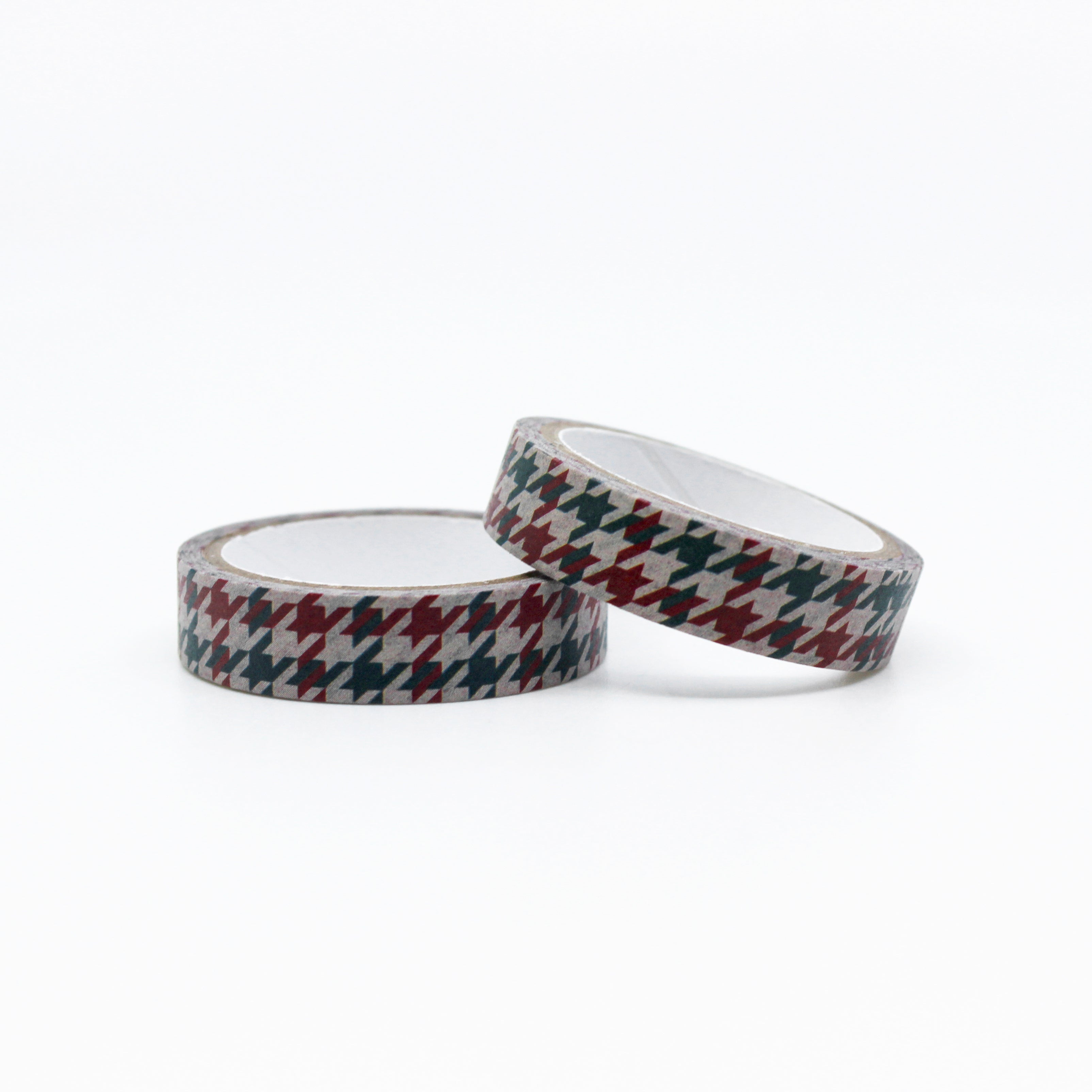Infuse your creations with the elegance of the season using our washi tape adorned with Christmas houndstooth patterns, capturing the sophistication and charm of holiday fashion. This tape is sold at BBB Supplies Craft Shop.
