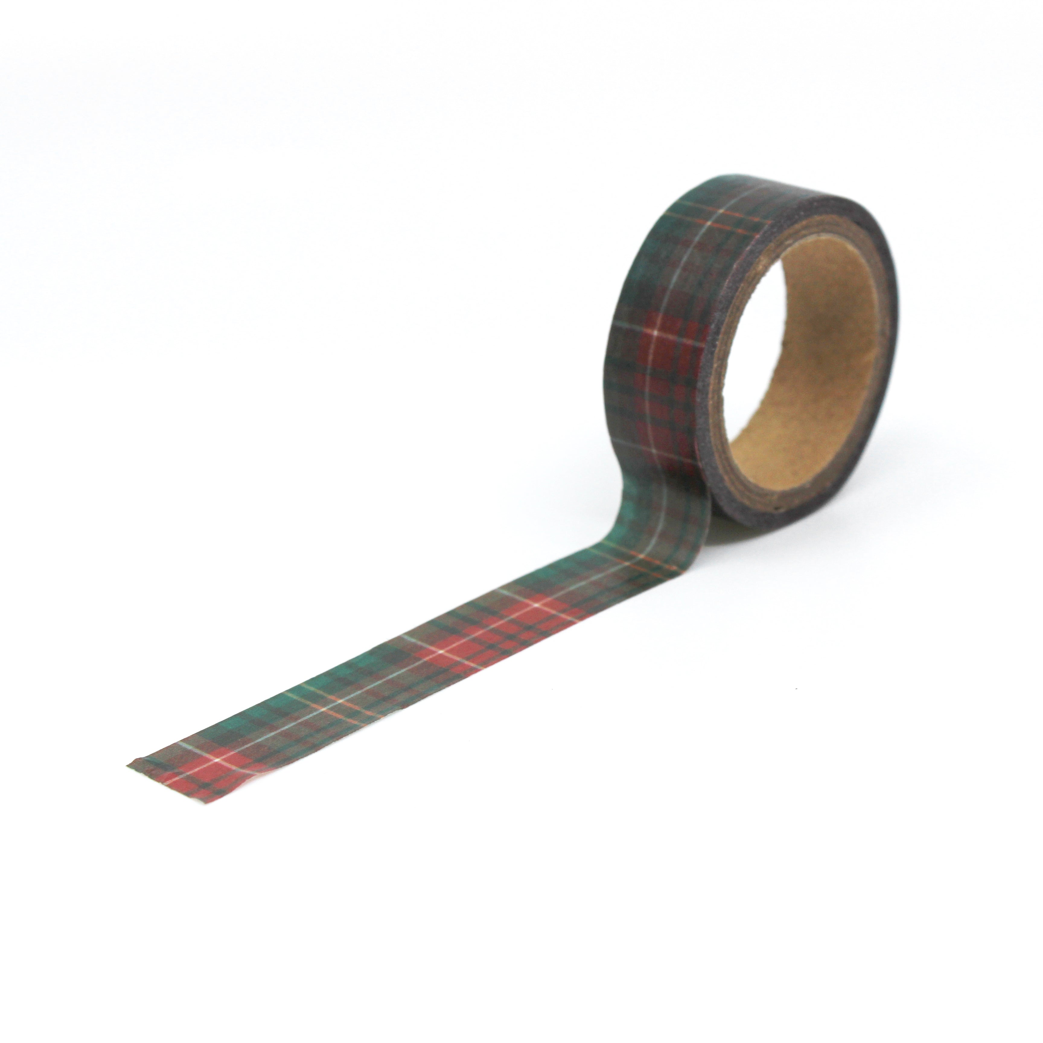 Celebrate the holiday season with our red and green holiday plaid washi tape, featuring a classic plaid pattern in festive Christmas colors, perfect for adding a touch of timeless holiday charm to your crafts. This tape is sold at BBB Supplies Craft Shop.