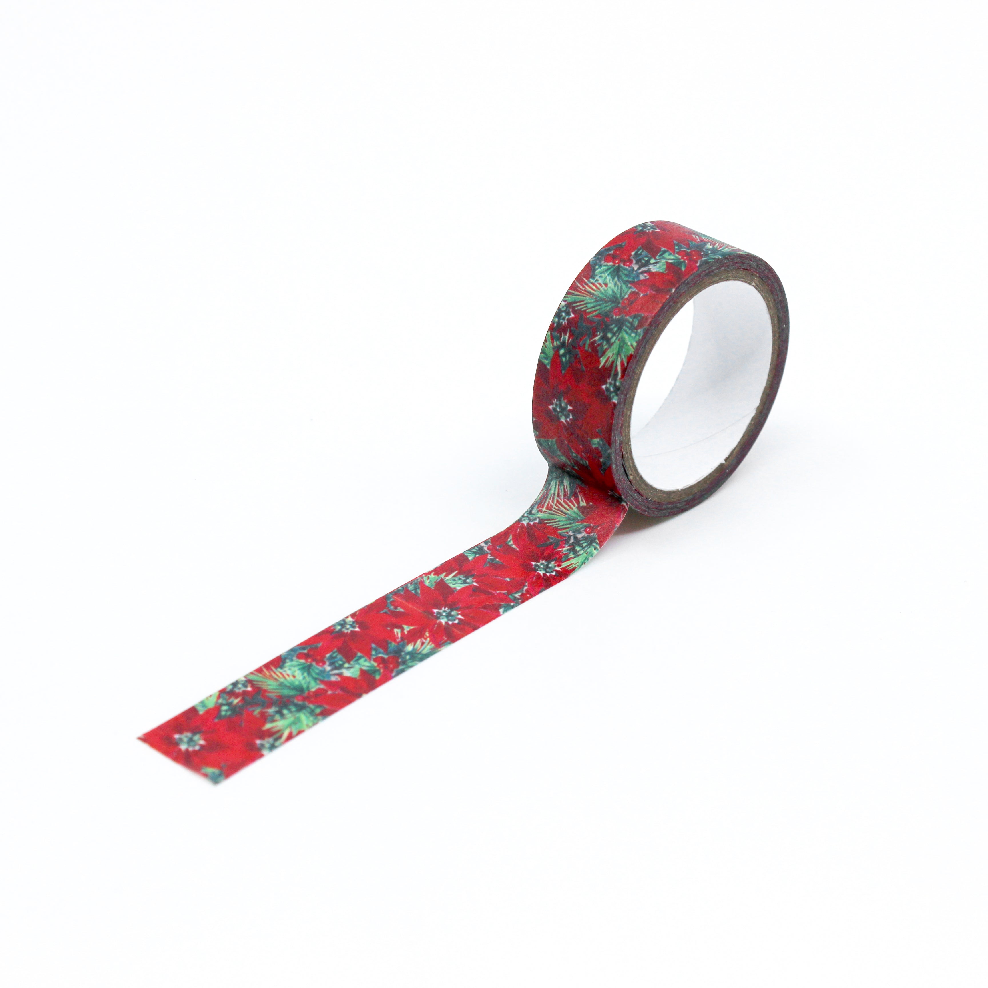 Celebrate the holidays with our poinsettia-themed washi tape, ideal for adding a classic and festive touch to your crafts, embodying the joy and tradition of holiday blooms. This tape is sold at BBB Supplies Craft Shop.