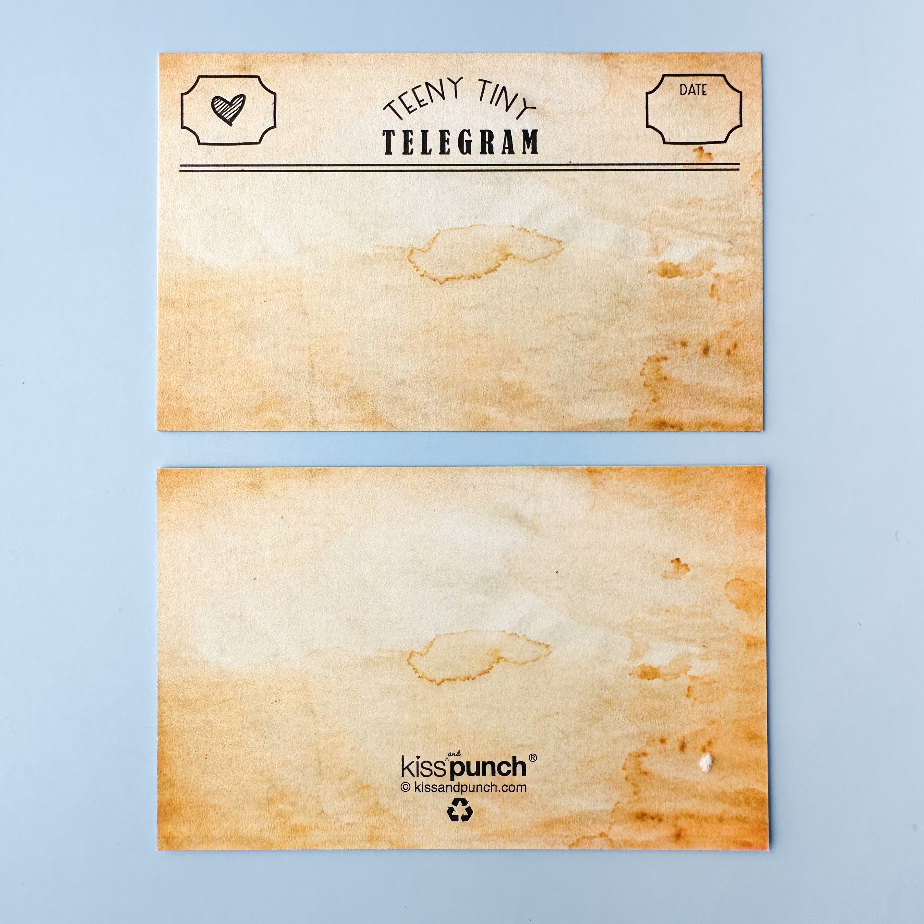 Telegram Mini Notecards designed with a vintage-inspired telegram style, perfect for quick notes, gift messages, and charming correspondence.