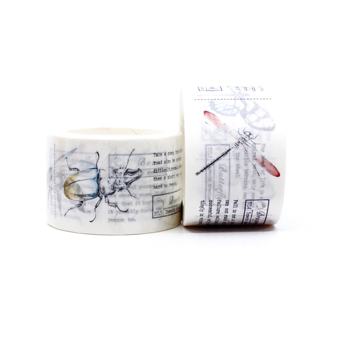 Entomologist and Zoology Insects Science Washi Tape, showcasing meticulously illustrated insects and scientific details, perfect for enthusiasts and science-themed crafting. This tape is sold at BBB Supplies Craft Shop.