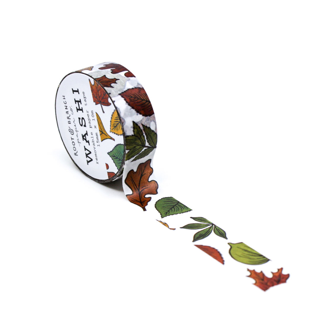 This large scale Autumn Leaf Washi Tape is perfect for adding a cozy seasonal touch to your planners, scrapbooks, and DIY projects, this washi tape captures the essence of autumn with its bold leaf designs