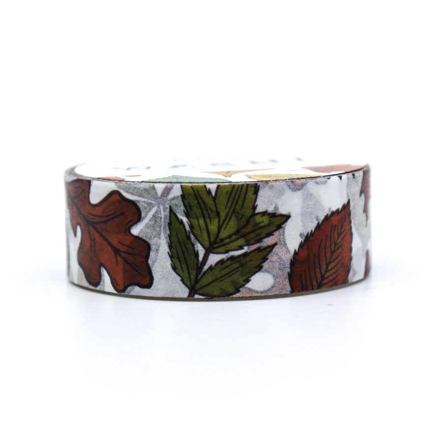 This large scale Autumn Leaf Washi Tape is perfect for adding a cozy seasonal touch to your planners, scrapbooks, and DIY projects, this washi tape captures the essence of autumn with its bold leaf designs