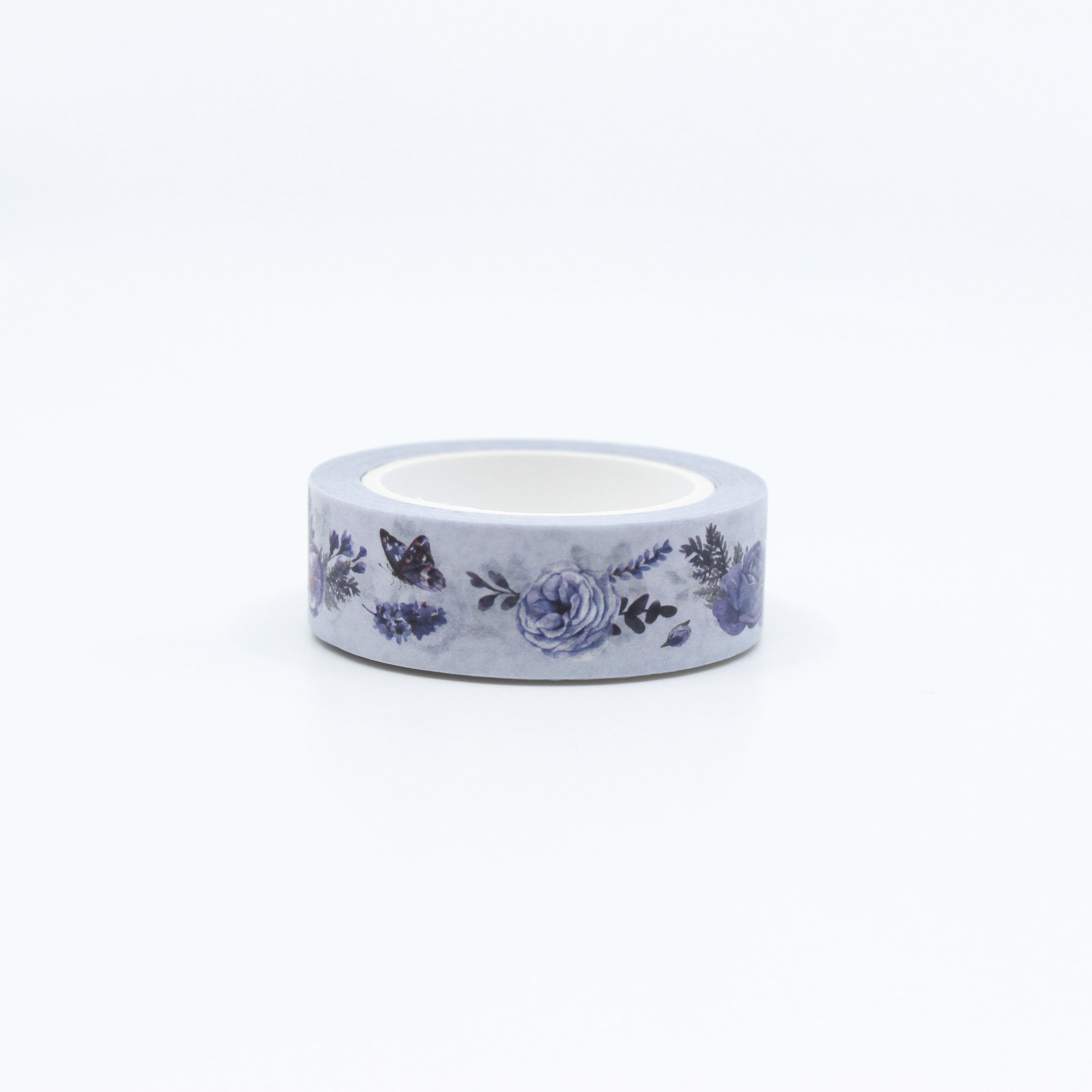 Infuse your projects with the enchanting allure of flowers using our lavender purple roses and pansies floral washi tape, showcasing a lovely combination of roses and pansies in shades of purple. This washi tape is sold at BBB Supplies Craft Shop.