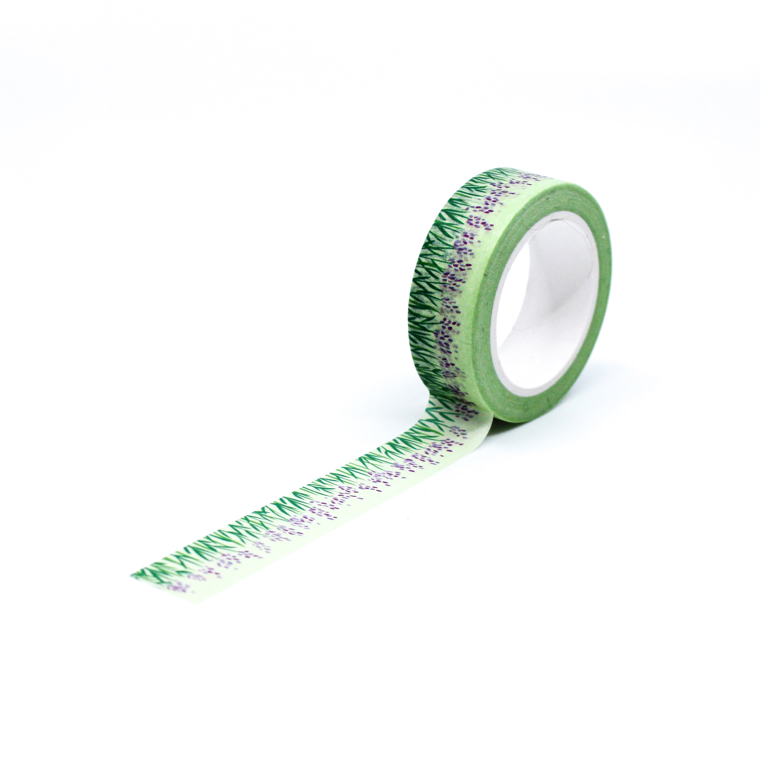 Elevate your projects with our captivating lavender flower washi tape, showcasing lovely lavender blooms in a soothing and calming design, ideal for creating a tranquil and serene ambiance. This tape is designed by Girl of All Work and sold at BBB Supplies Craft Shop.